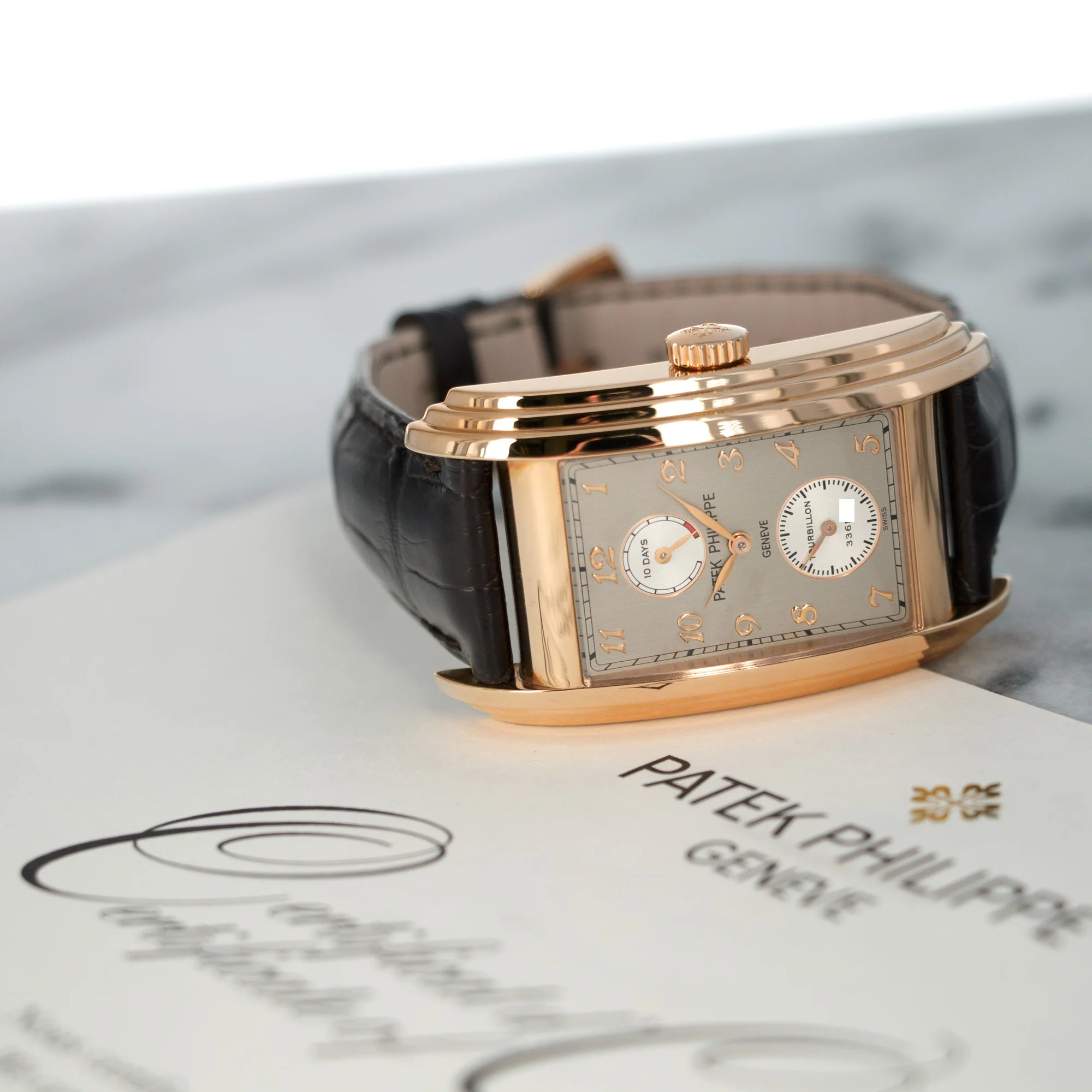 Patek Philippe Rose Gold 10-Day Tourbillon Watch, Ref. 5101 - Image 6