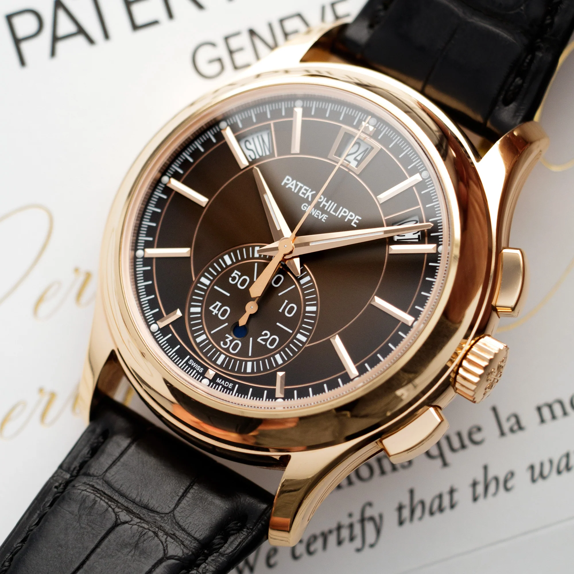 Patek Philippe Rose Gold Annual Calendar Chronograph Ref. 5905R - Image 2