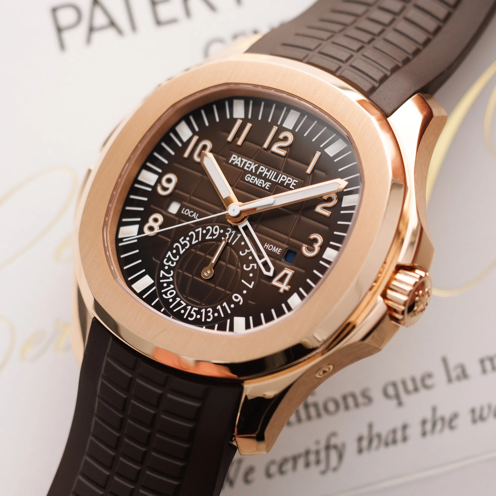 Patek Philippe Rose Gold Aquanaut Watch Ref. 5164 - Image 2