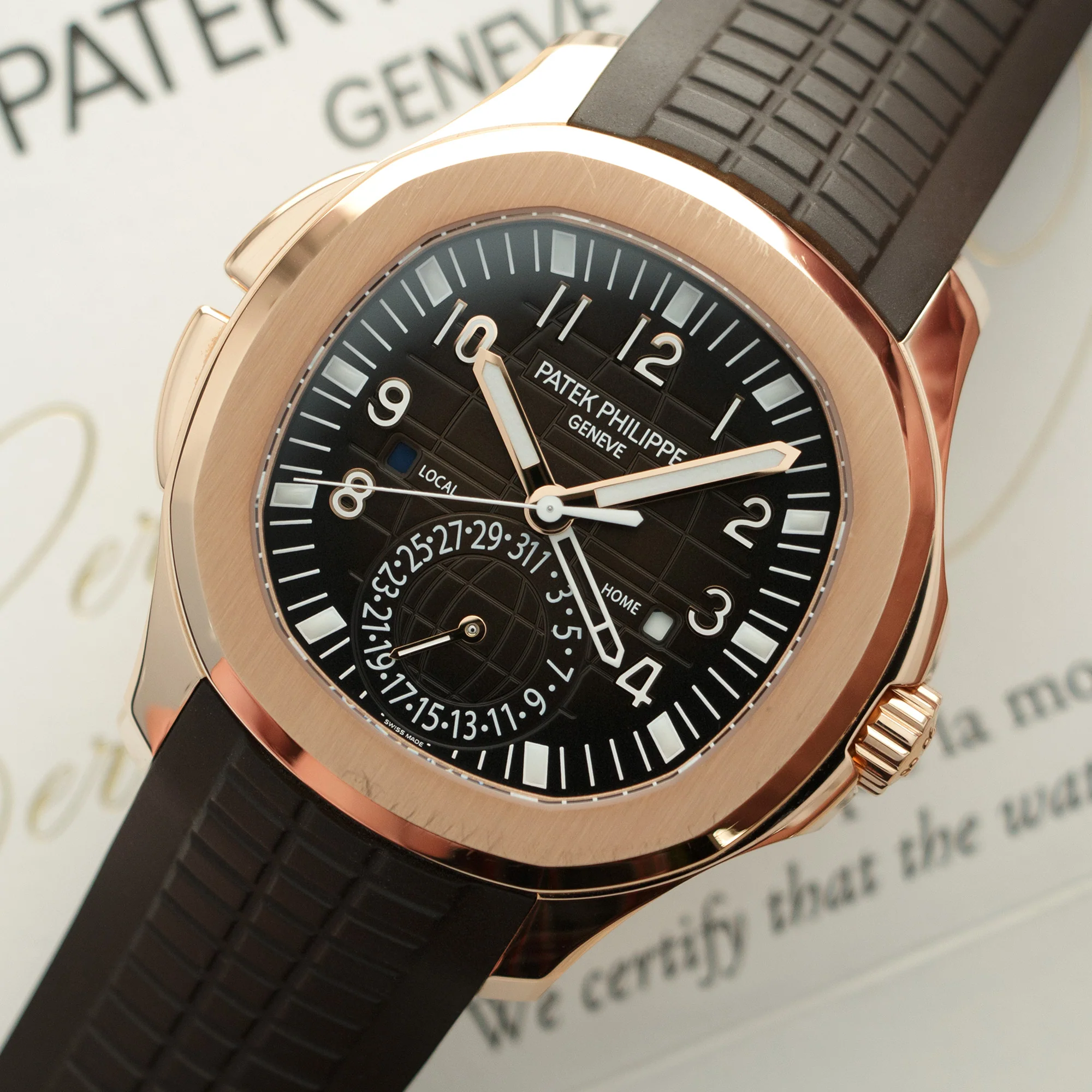 Patek Philippe Rose Gold Aquanaut Watch Ref. 5164 - Image 2