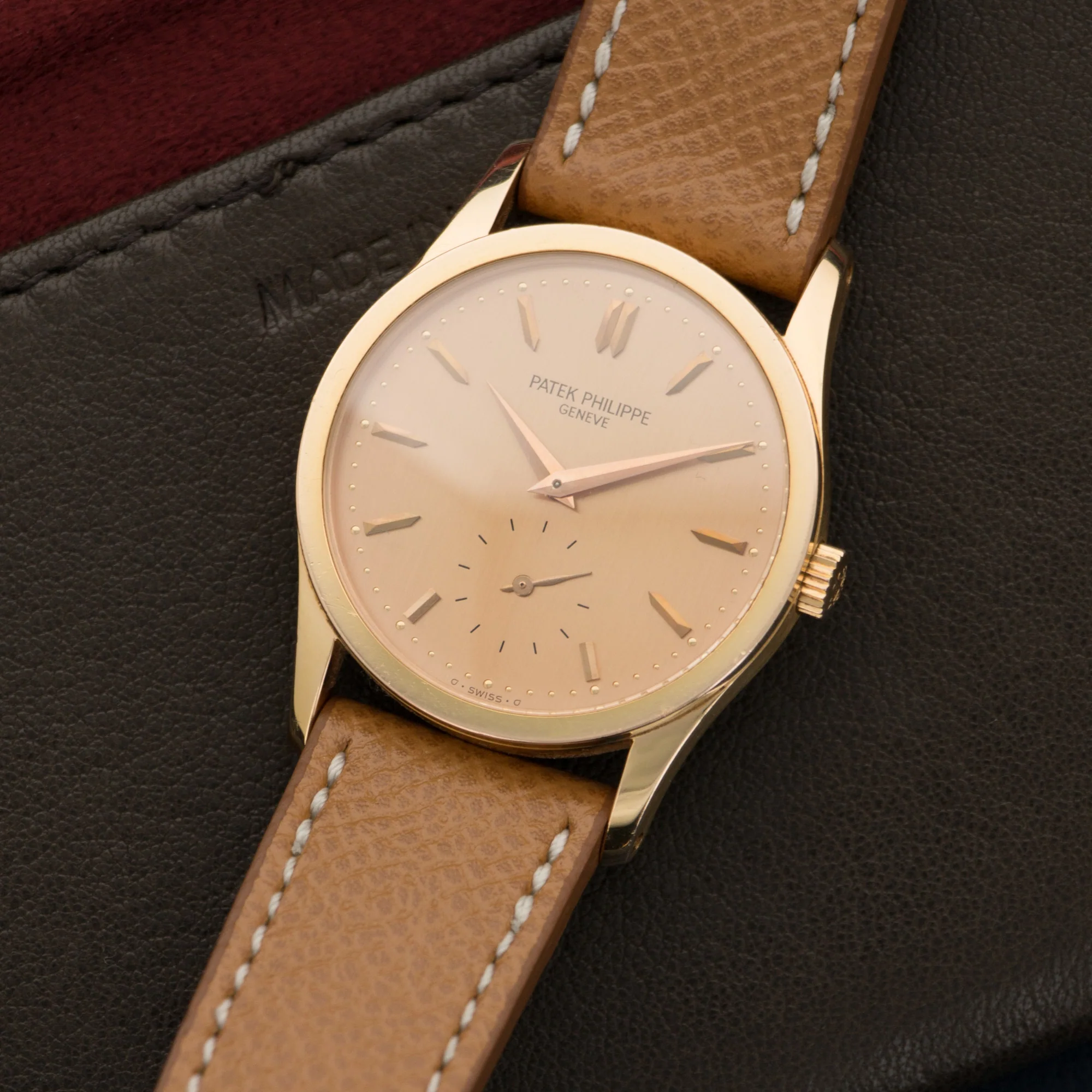 Patek Philippe Rose Gold Calatrava Watch Ref. 3796 - Image 2