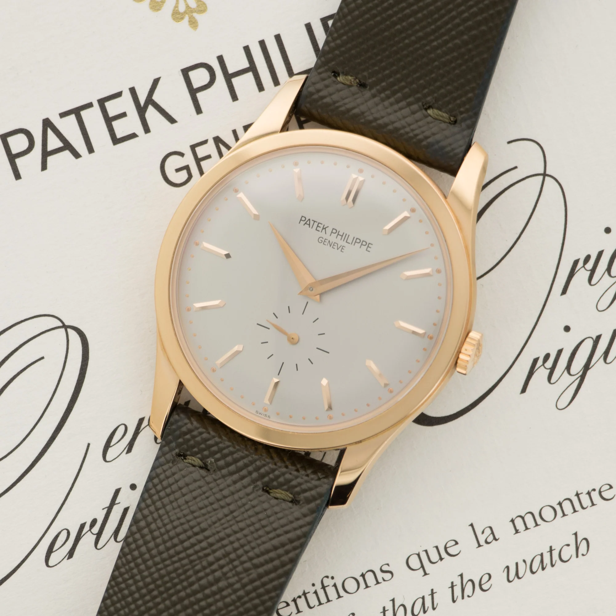 Patek Philippe Rose Gold Calatrava Watch Ref. 5196 - Image 2