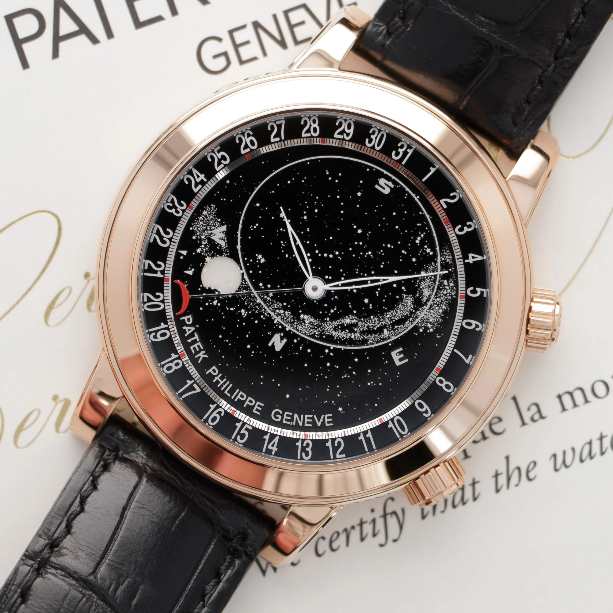 Patek Philippe Rose Gold Celestial Watch Ref. 6102 - Image 2
