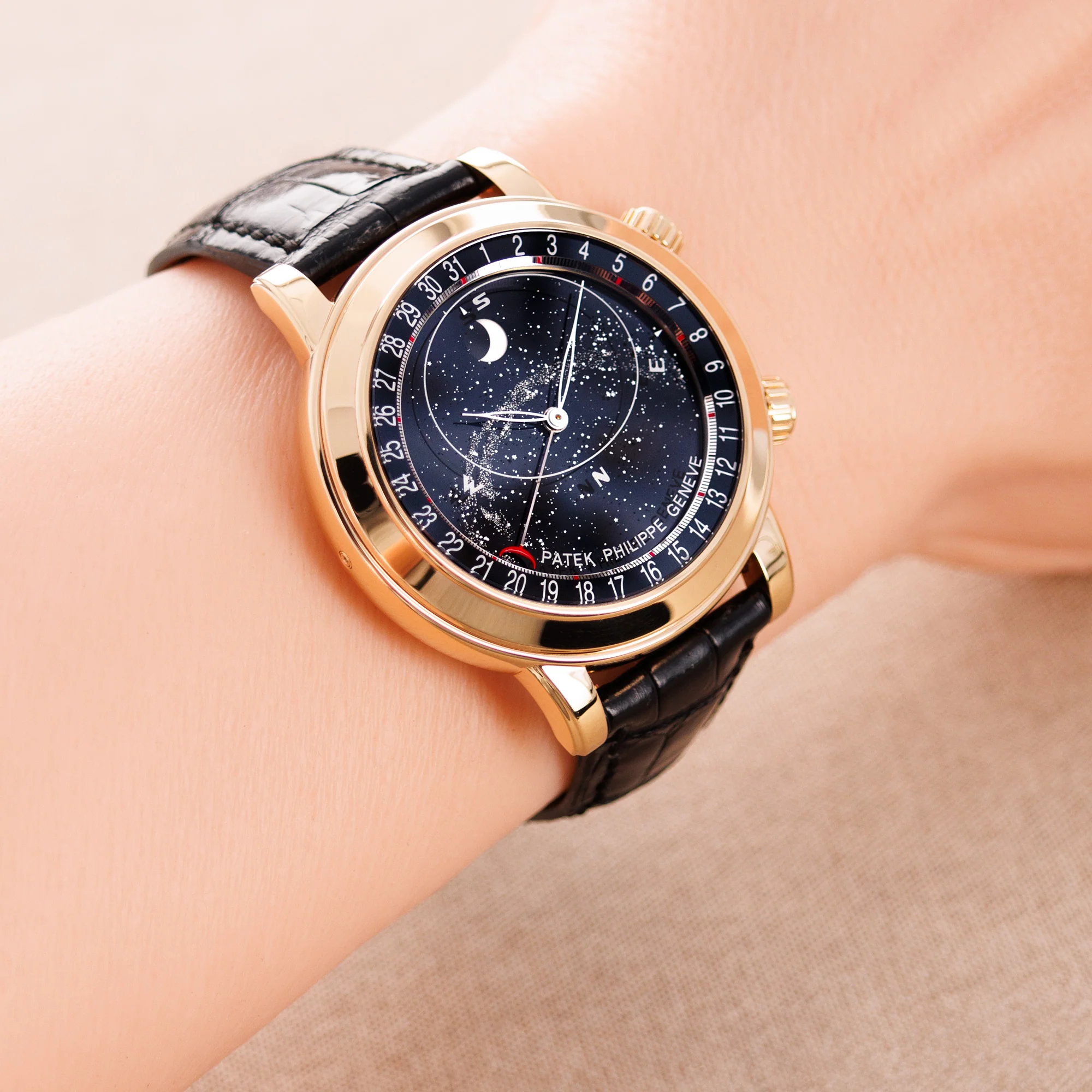 Patek Philippe Rose Gold Celestial Watch Ref. 6102 - Image 6