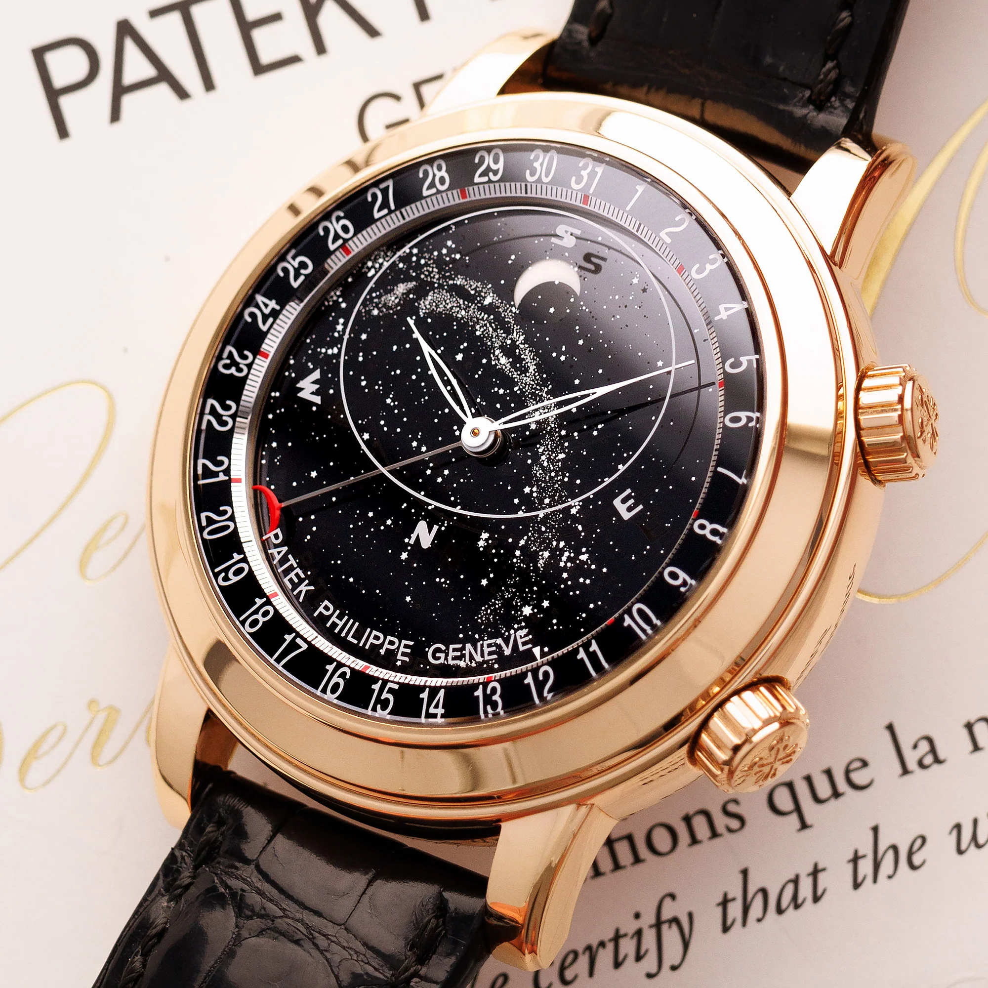 Patek Philippe Rose Gold Celestial Watch Ref. 6102 - Image 2