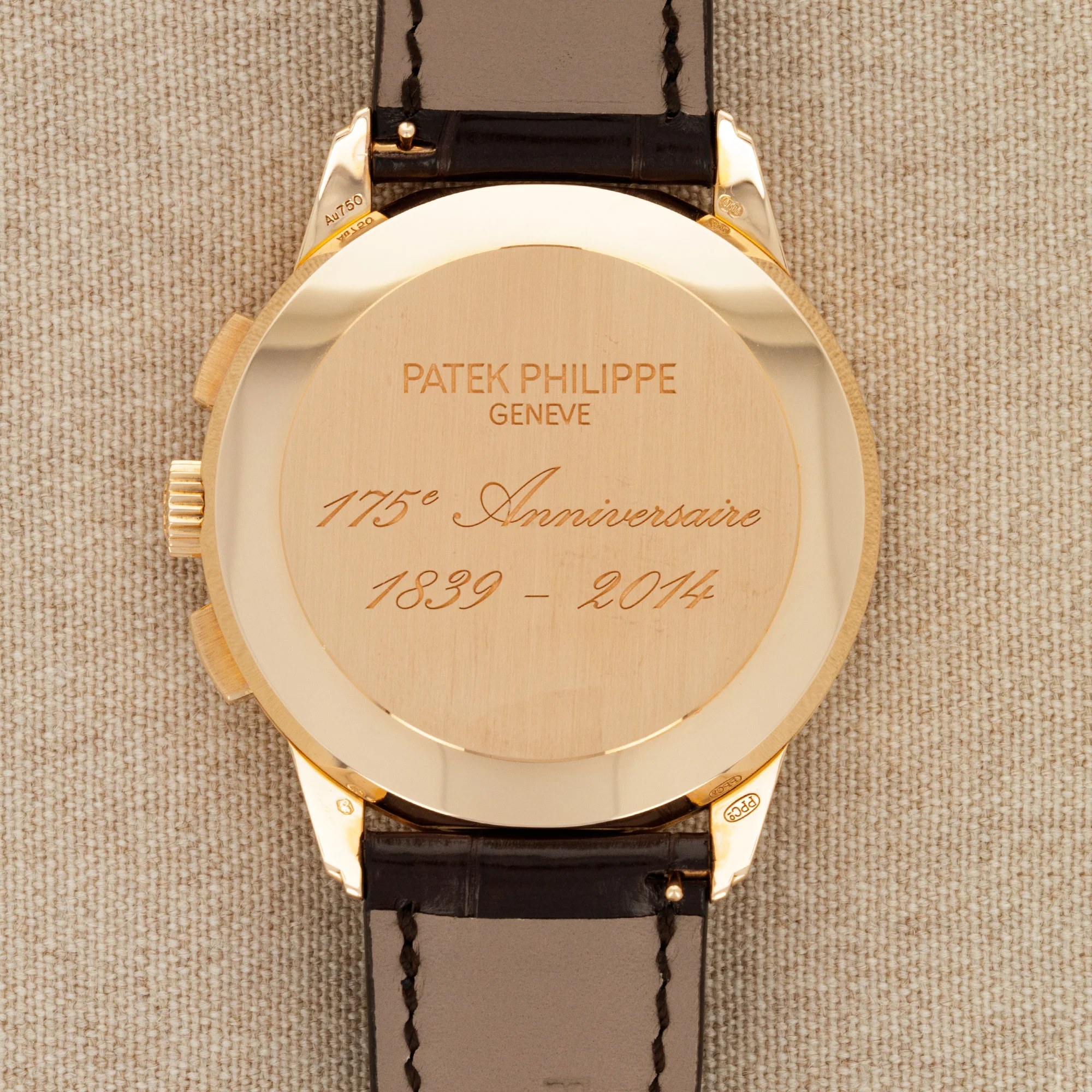Patek Philippe Rose Gold Chronograph 175th Anniversary Watch Ref. 5975 - Image 3