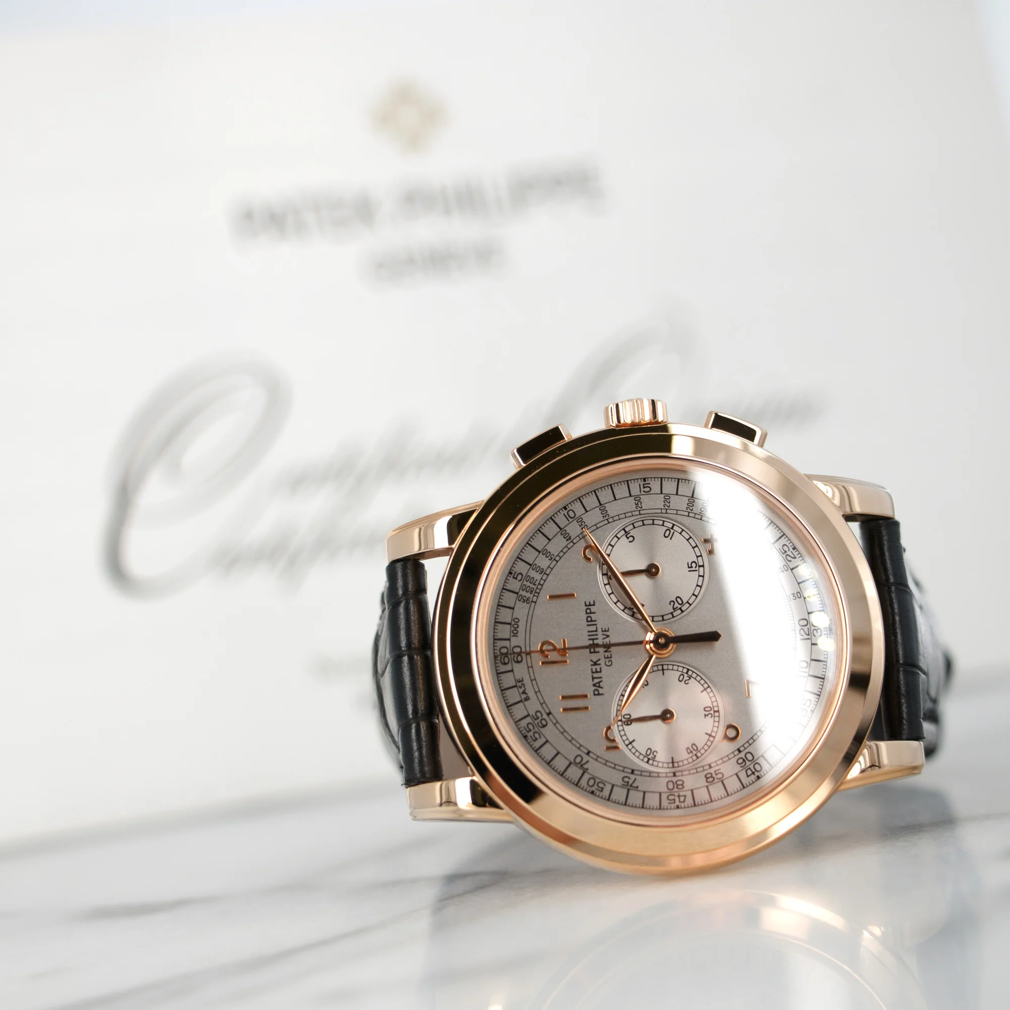 Patek Philippe Rose Gold Chronograph Watch Ref. 5070, Completely Unworn - Image 5