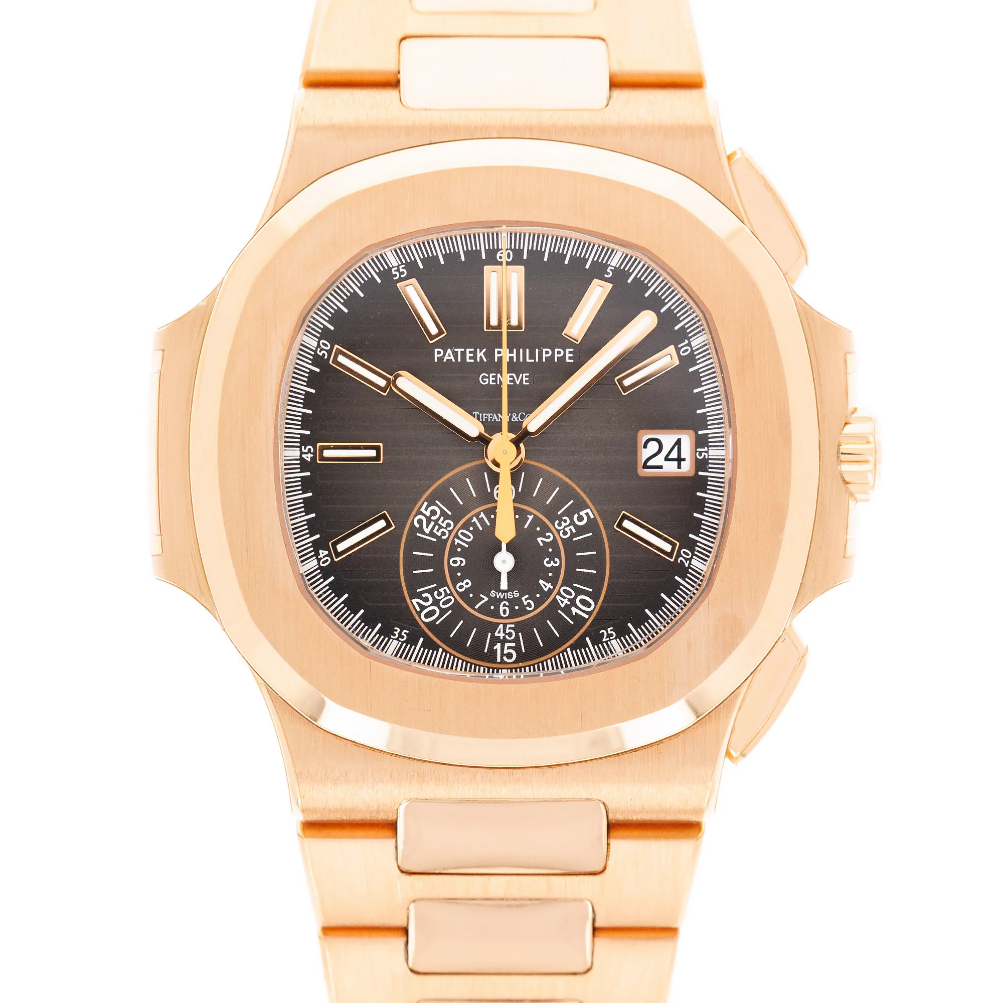 Patek Philippe Rose Gold Nautilus Chronograph Watch Ref. 5980, Tiffany & Co., 2018