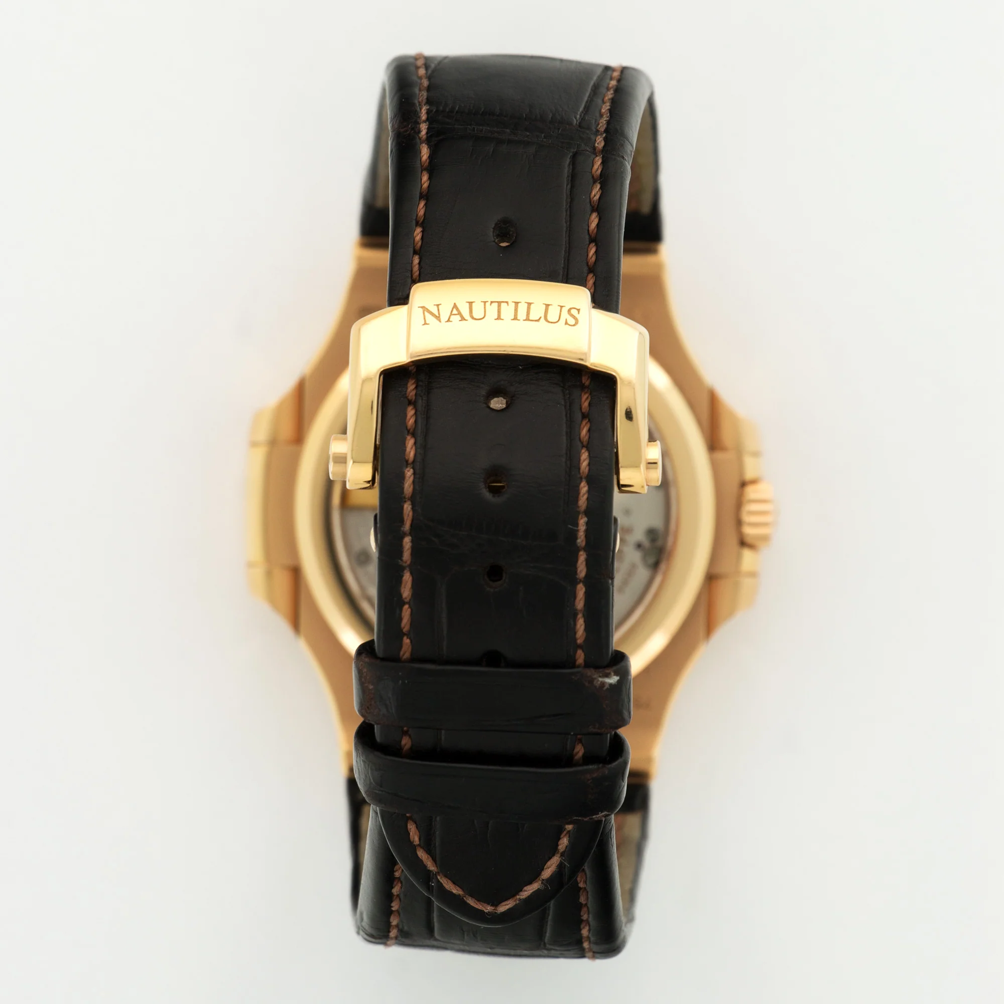 Patek Philippe Rose Gold Nautilus Moonphase Watch Ref. 5712 - Image 5