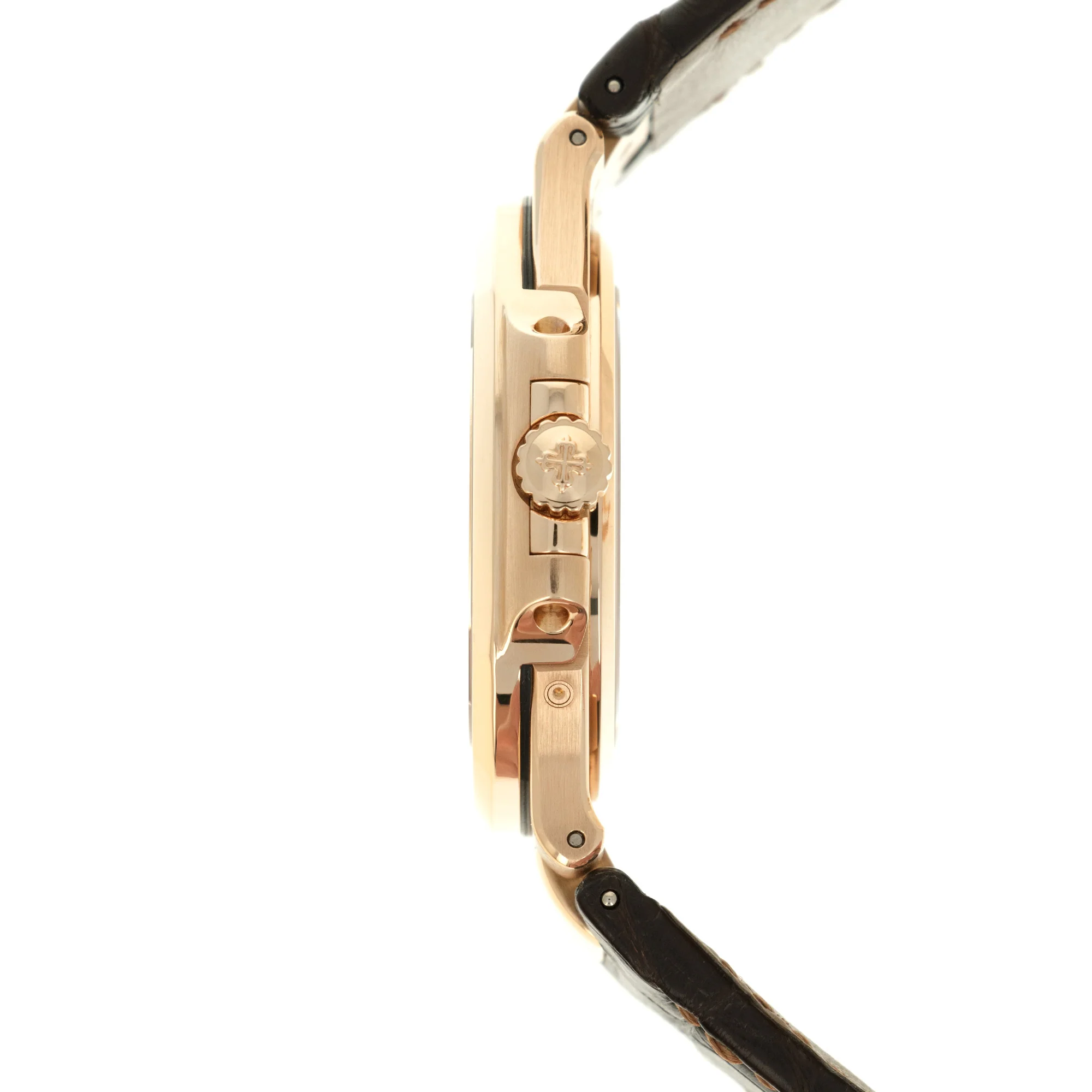 Patek Philippe Rose Gold Nautilus Moonphase Watch Ref. 5712 - Image 3