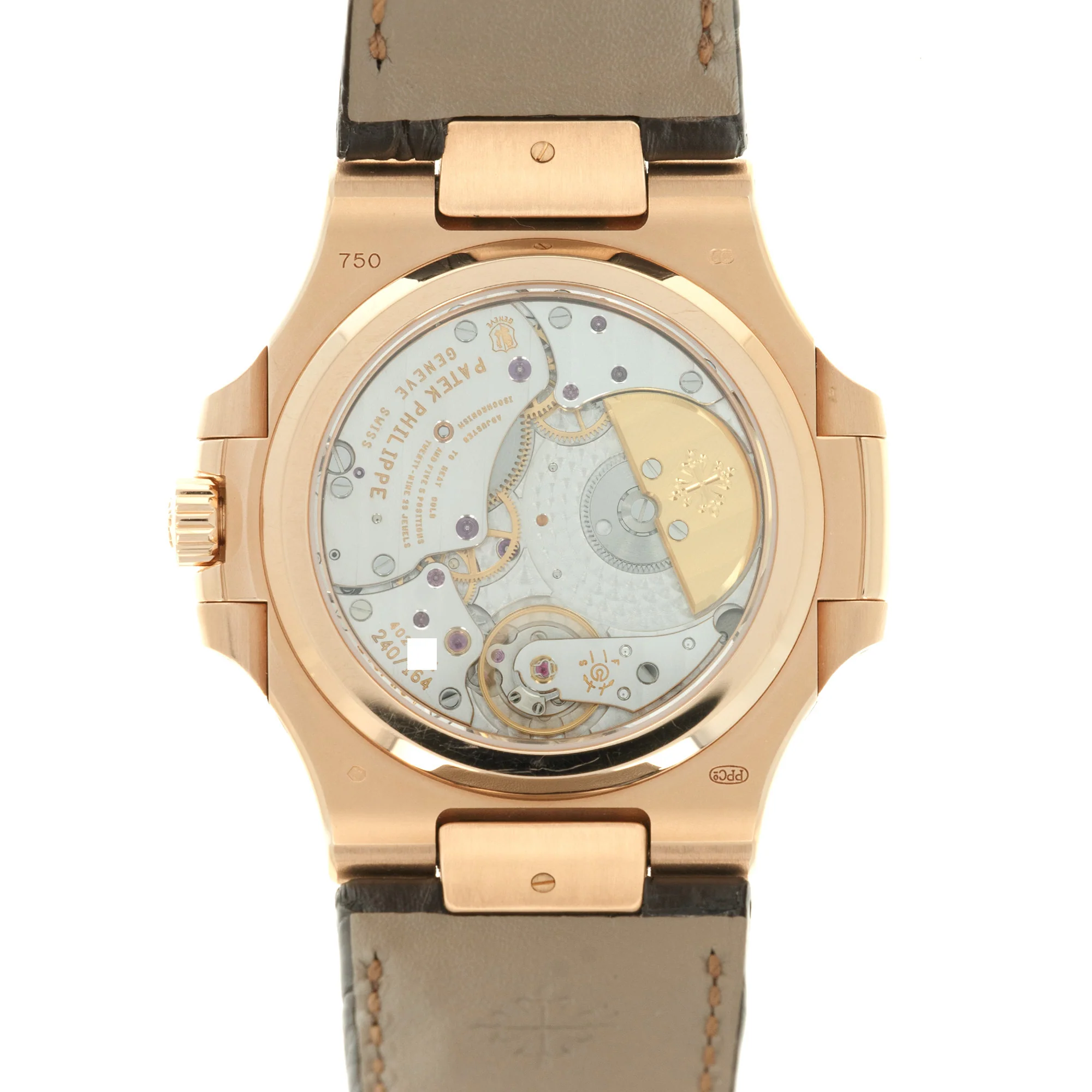 Patek Philippe Rose Gold Nautilus Moonphase Watch Ref. 5712 - Image 4