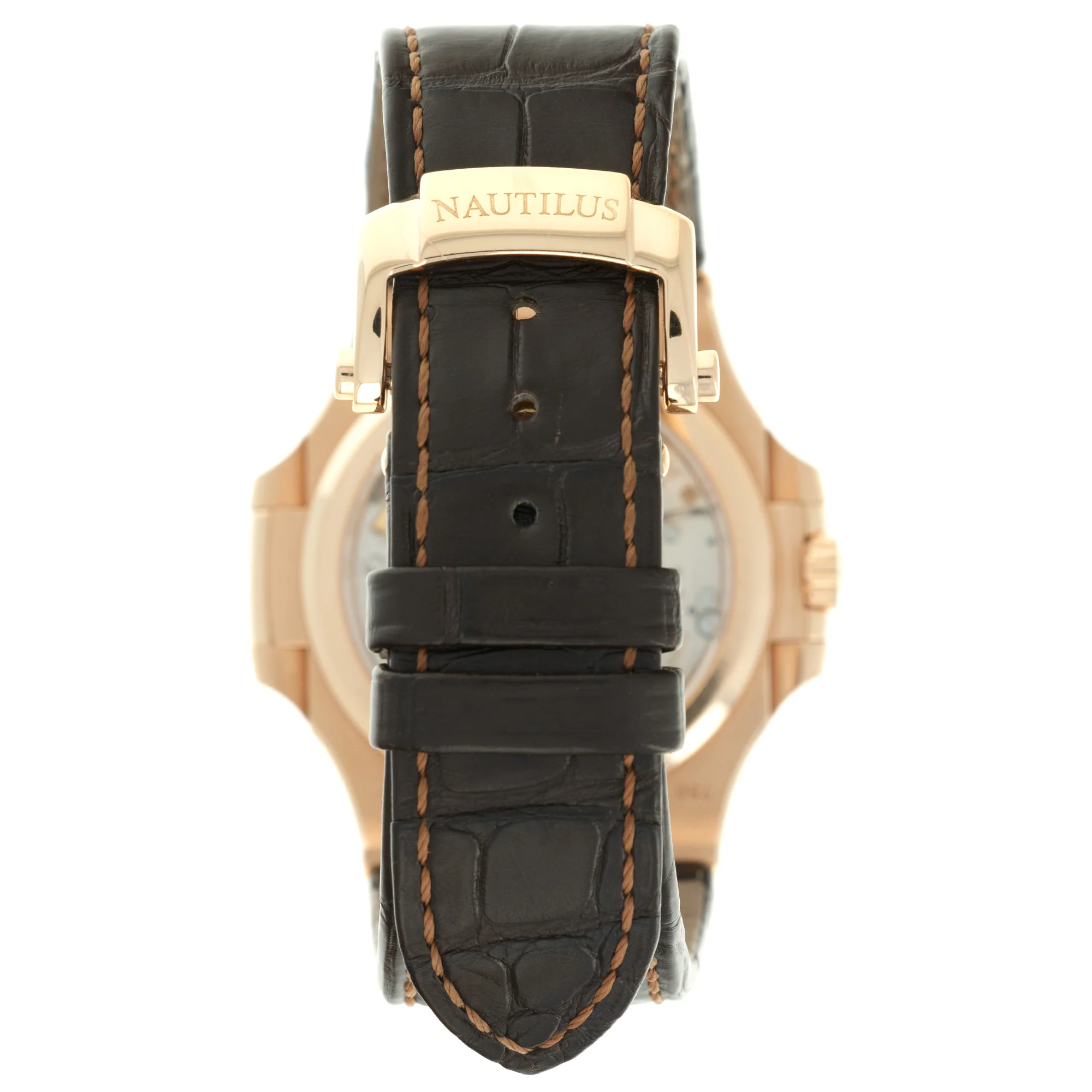 Patek Philippe Rose Gold Nautilus Moonphase Watch Ref. 5712 - Image 5