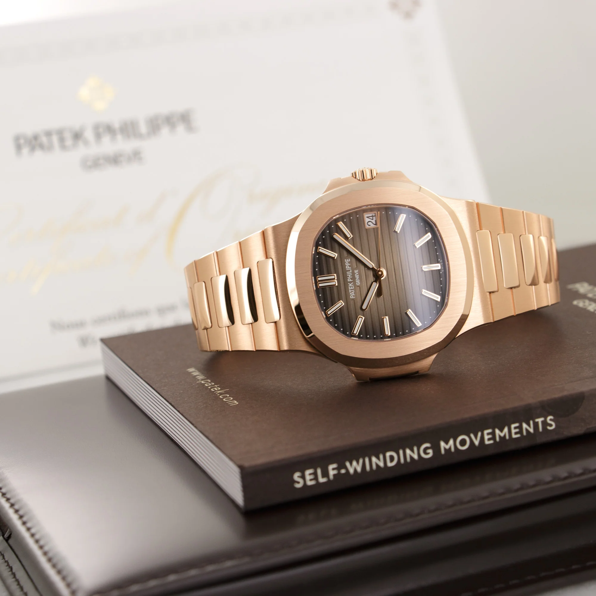Patek Philippe Rose Gold Nautilus Watch Ref. 5711 - Image 5