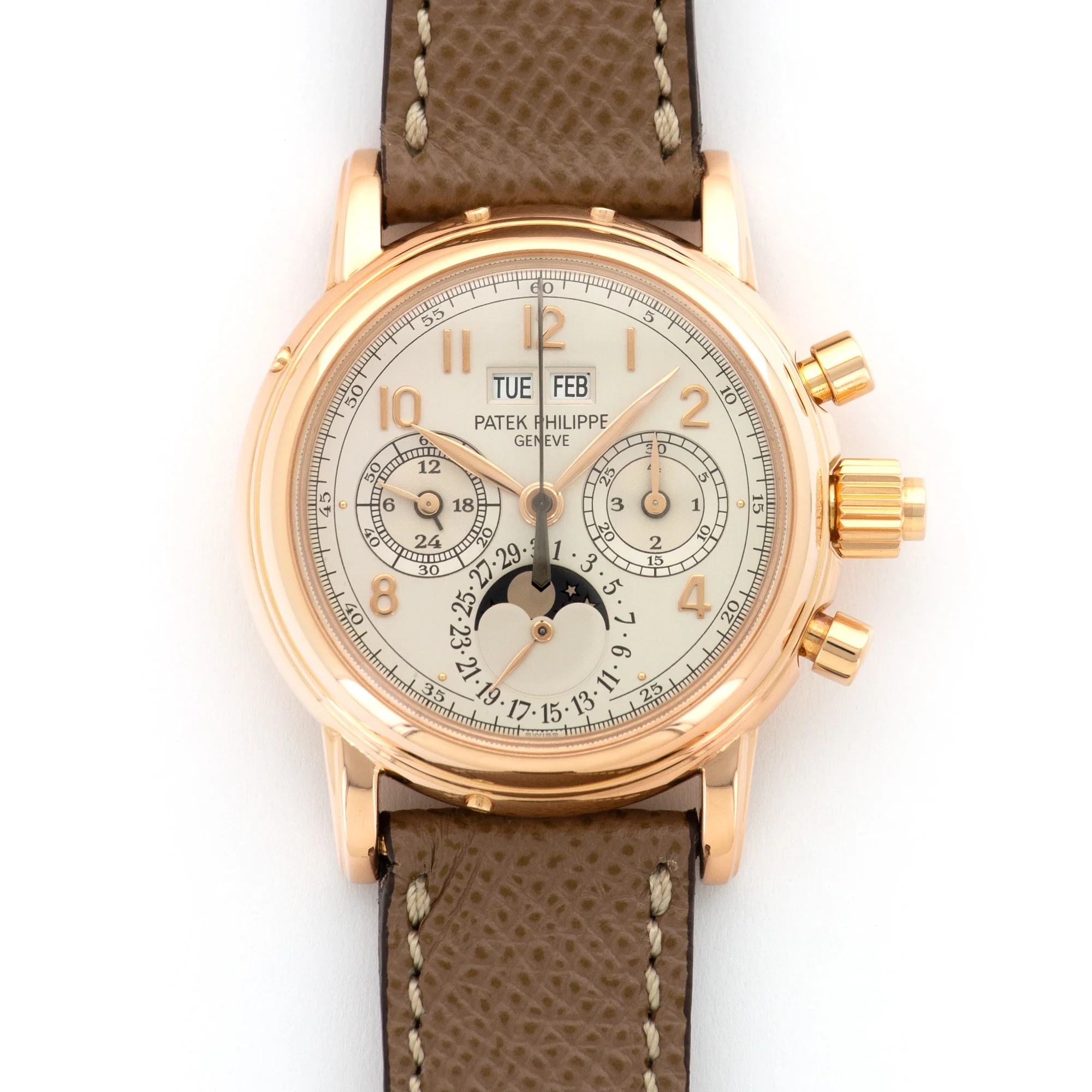 Patek Philippe Rose Gold Perpetual Calendar Split Watch Ref. 5004
