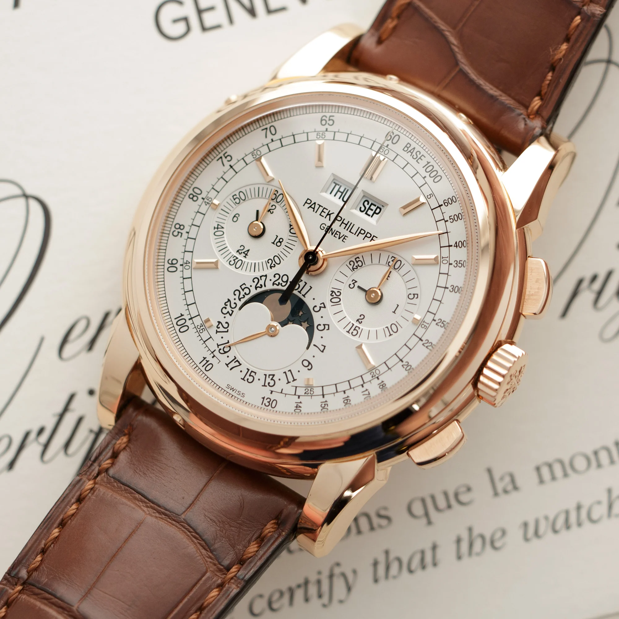 Patek Philippe Rose Gold Perpetual Calendar Watch Ref. 5970 - Image 2