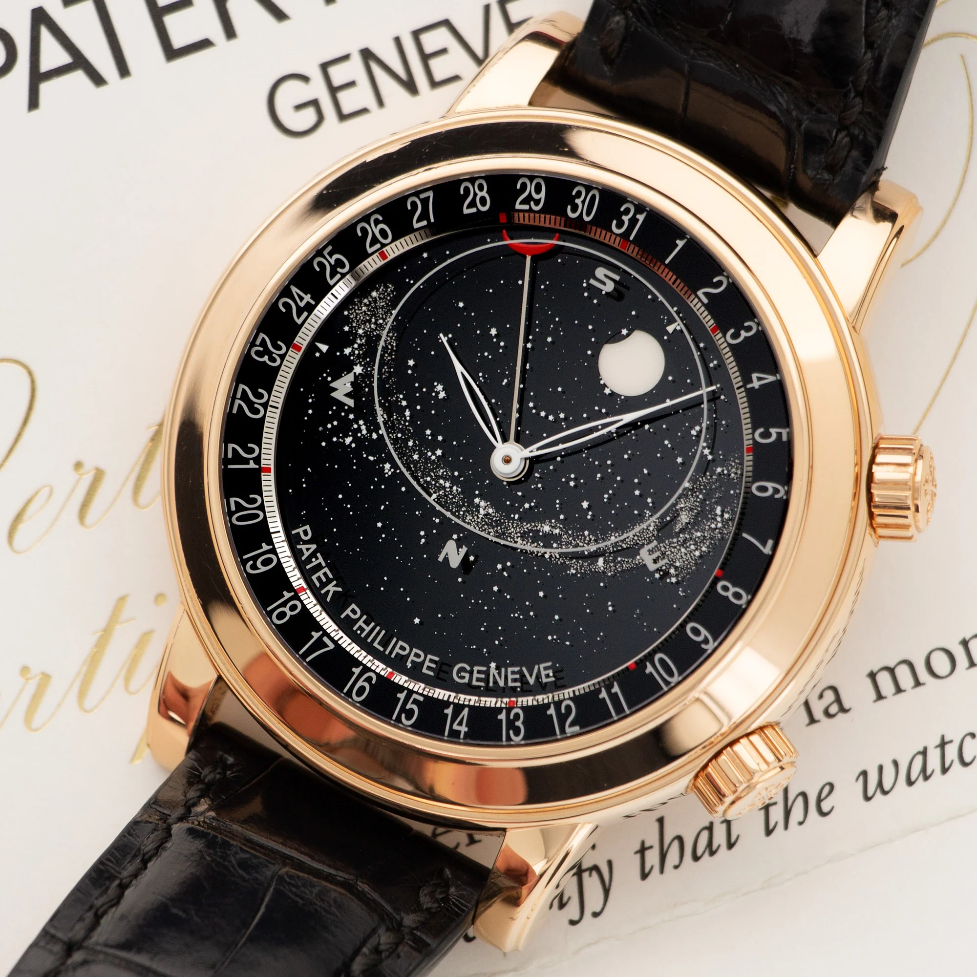 Patek Philippe Rose Gold Sky Moon Celestial Watch Ref. 6102 - Image 2