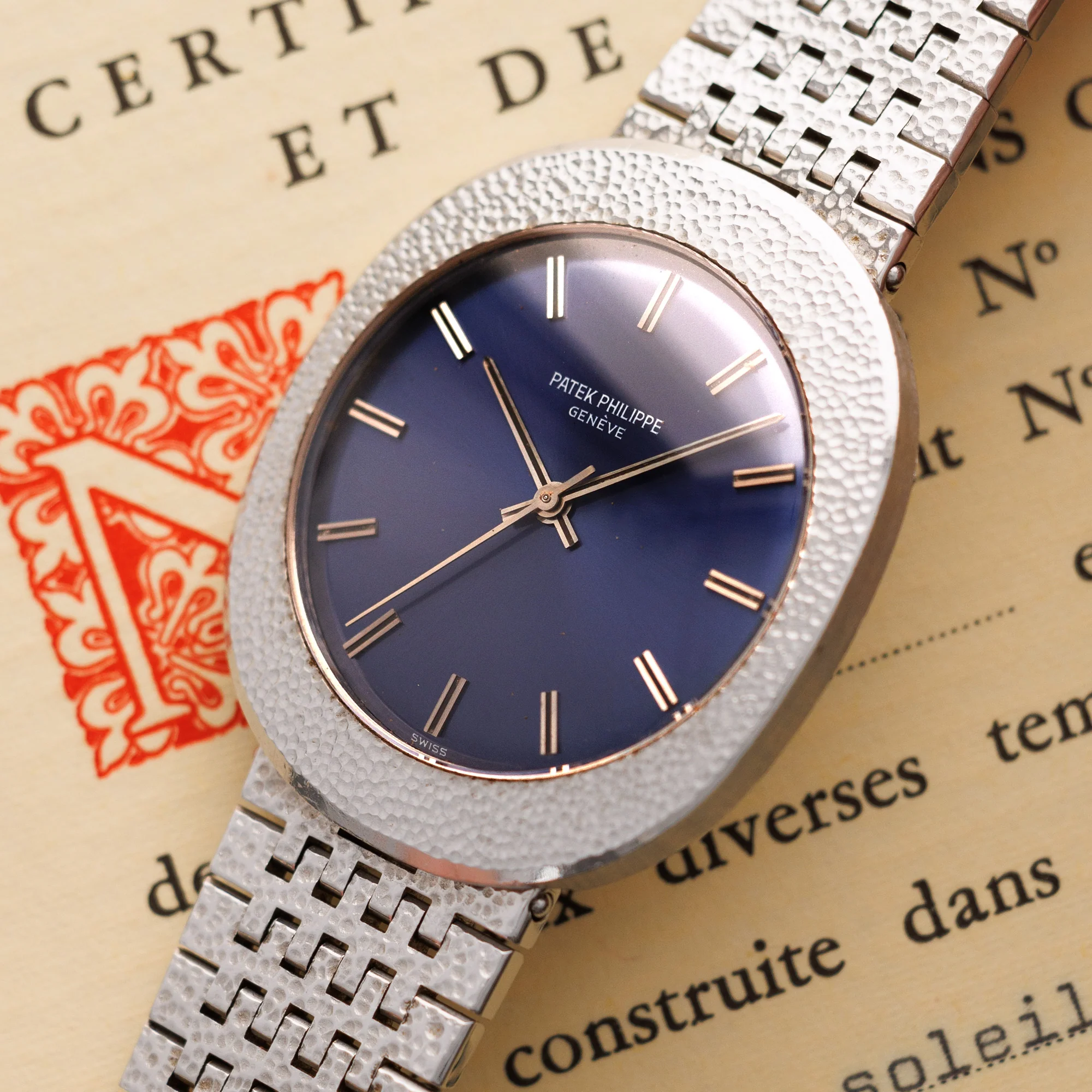 Patek Philippe Steel Automatic Backwinbd Watch Ref. 3580 with Bracelet and Papers - Image 2