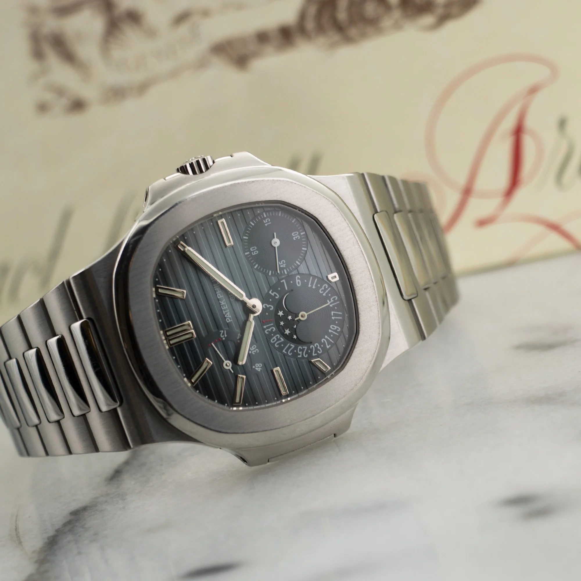 Patek Philippe Steel Nautilus Moonphase Watch Ref. 5712/1A - Image 6