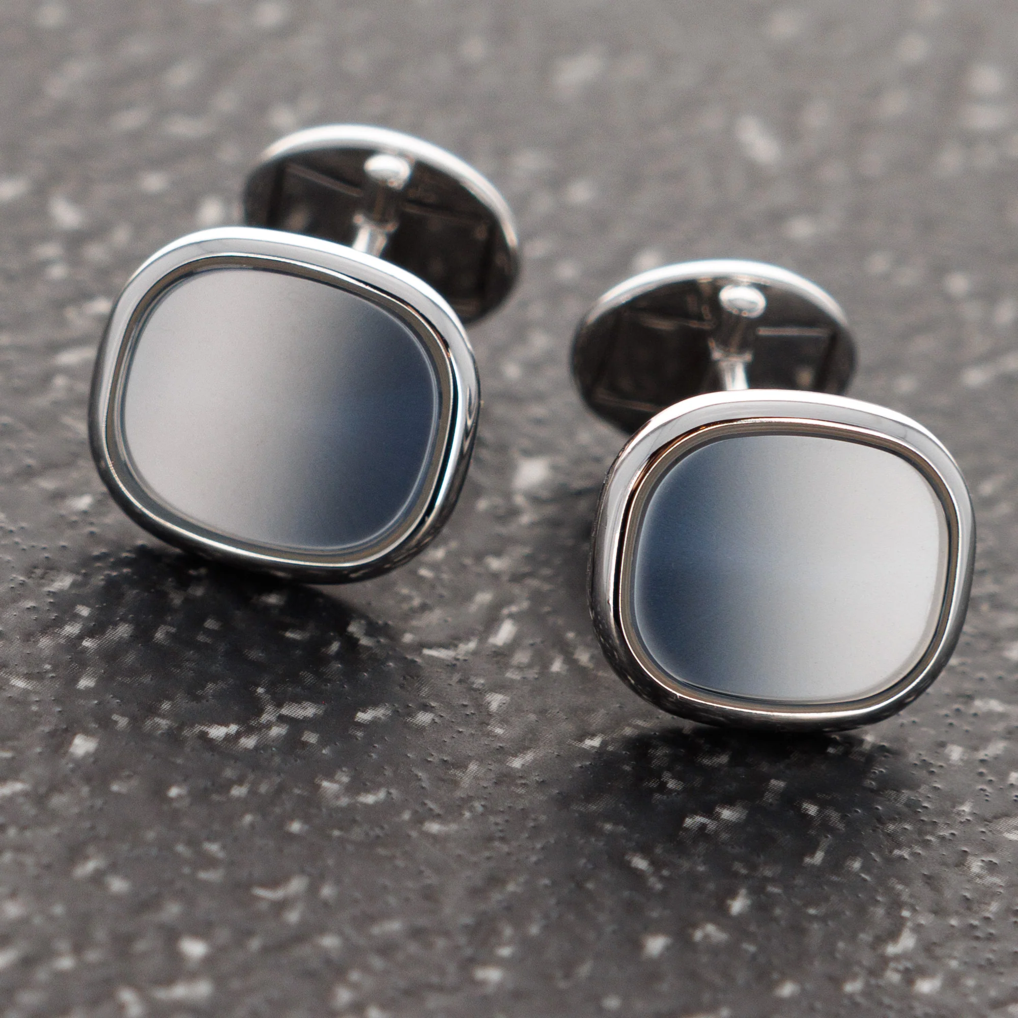 Patek Philippe White Gold and Blue Ellipse Cufflinks - Image 2