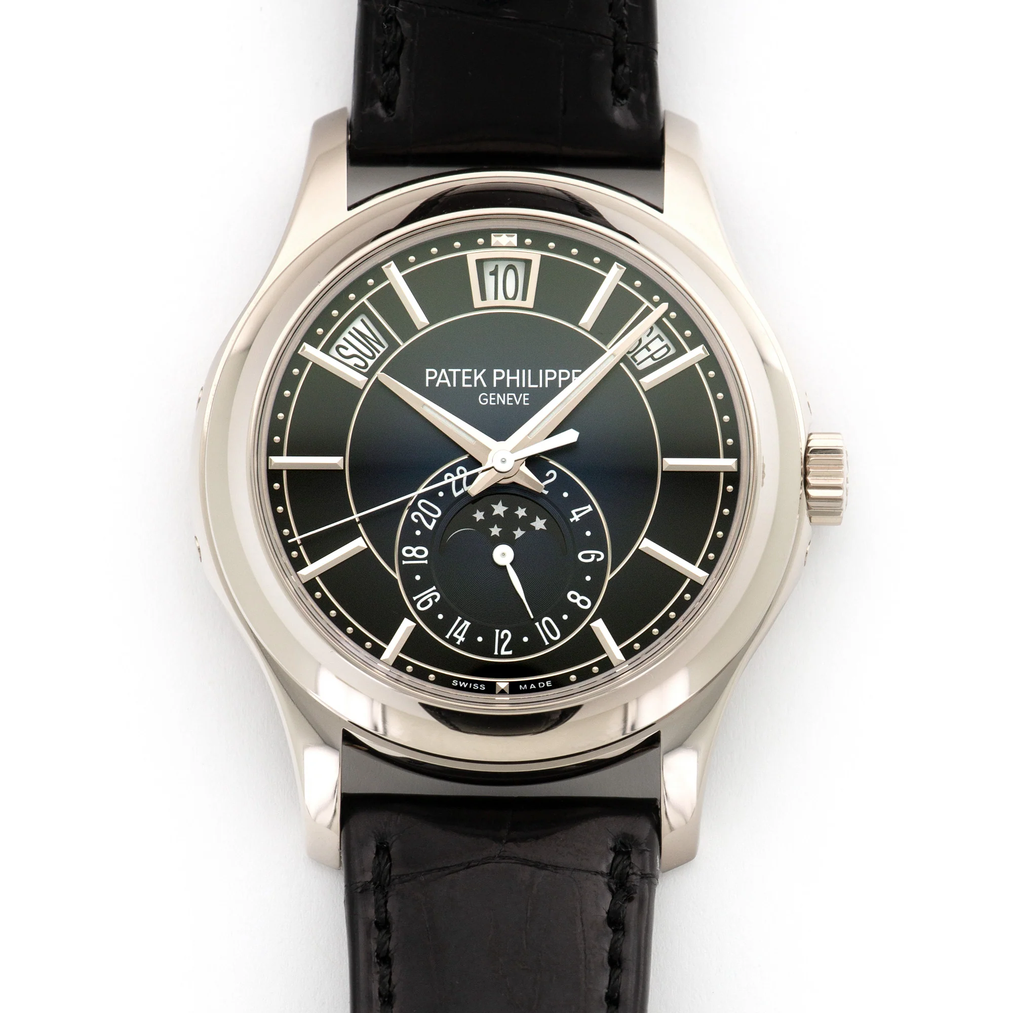 Patek Philippe White Gold Annual Calendar Blue Watch Ref. 5205