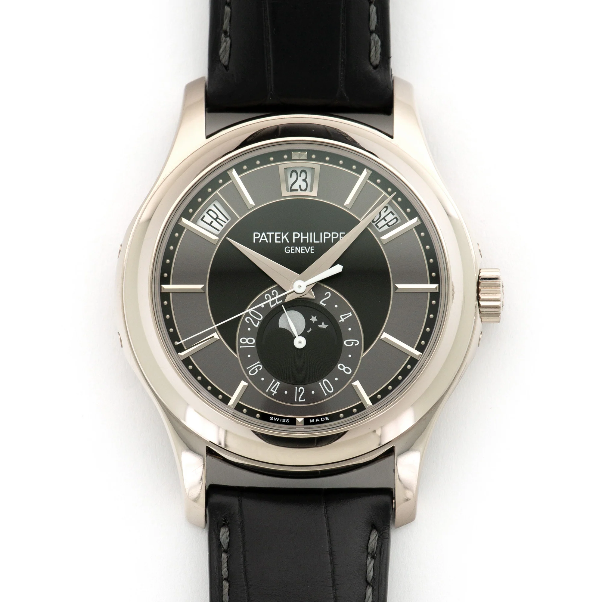 Patek Philippe White Gold Annual Calendar Moonphase Watch Ref. 5205