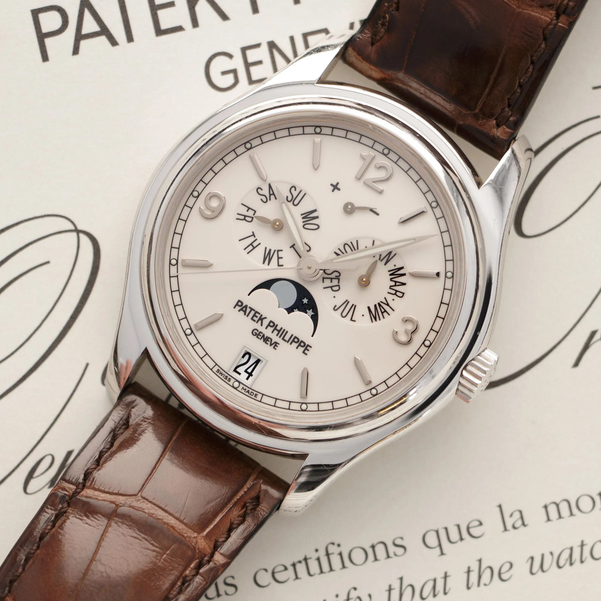 Patek Philippe White Gold Annual Calendar Watch Ref. 5146 - Image 2