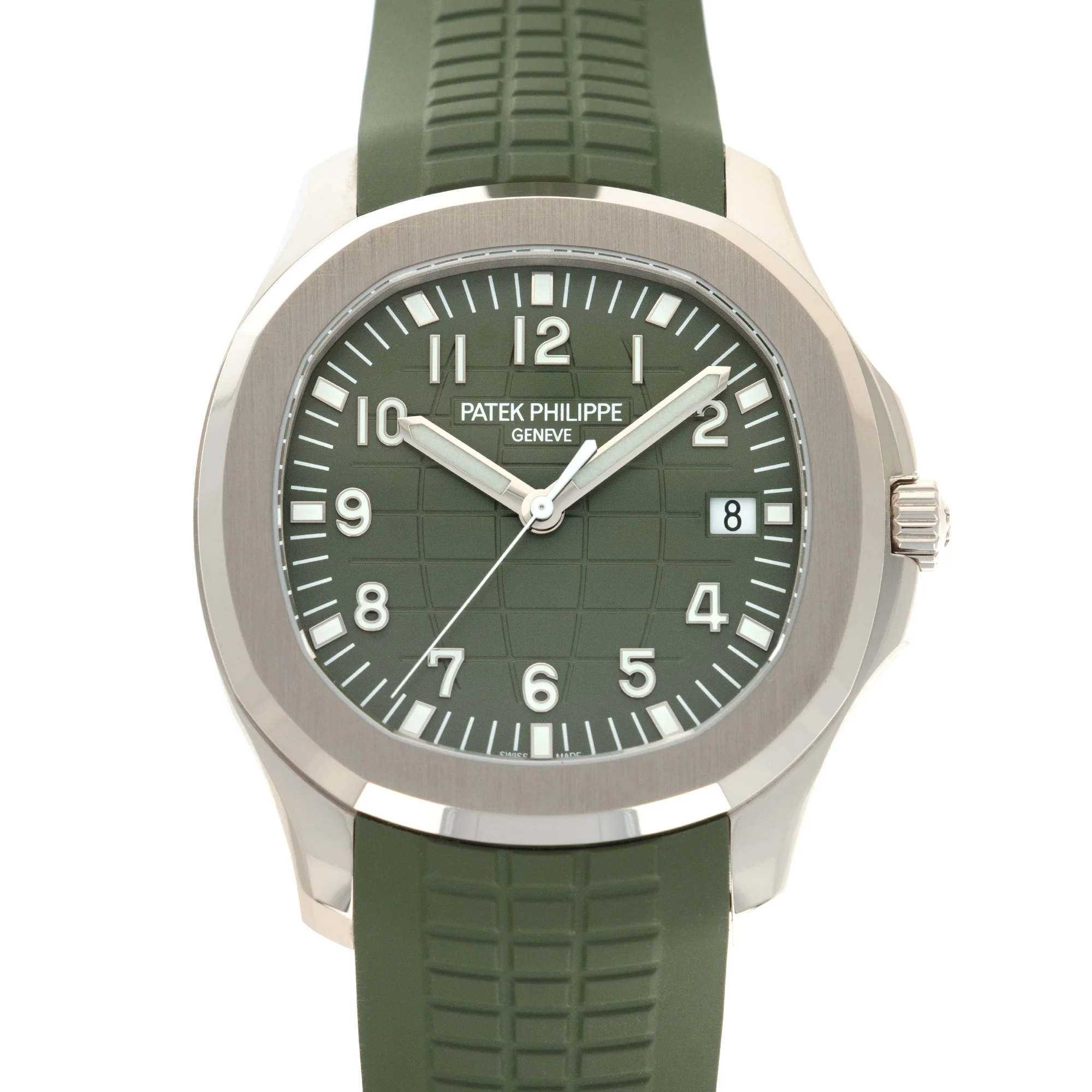 Patek Philippe White Gold Aquanaut Khaki Green Watch Ref. 5168