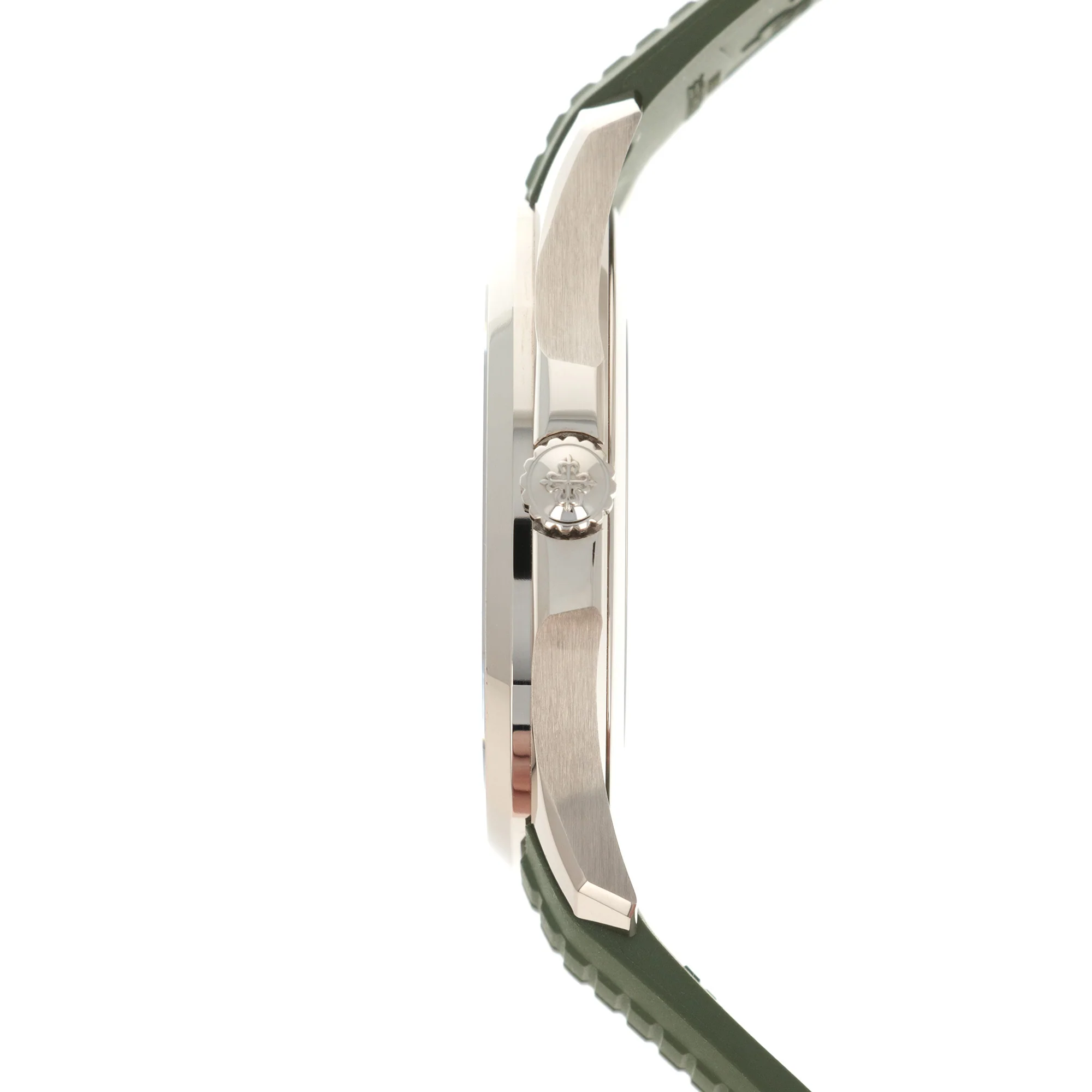 Patek Philippe White Gold Aquanaut Khaki Green Watch Ref. 5168 - Image 3