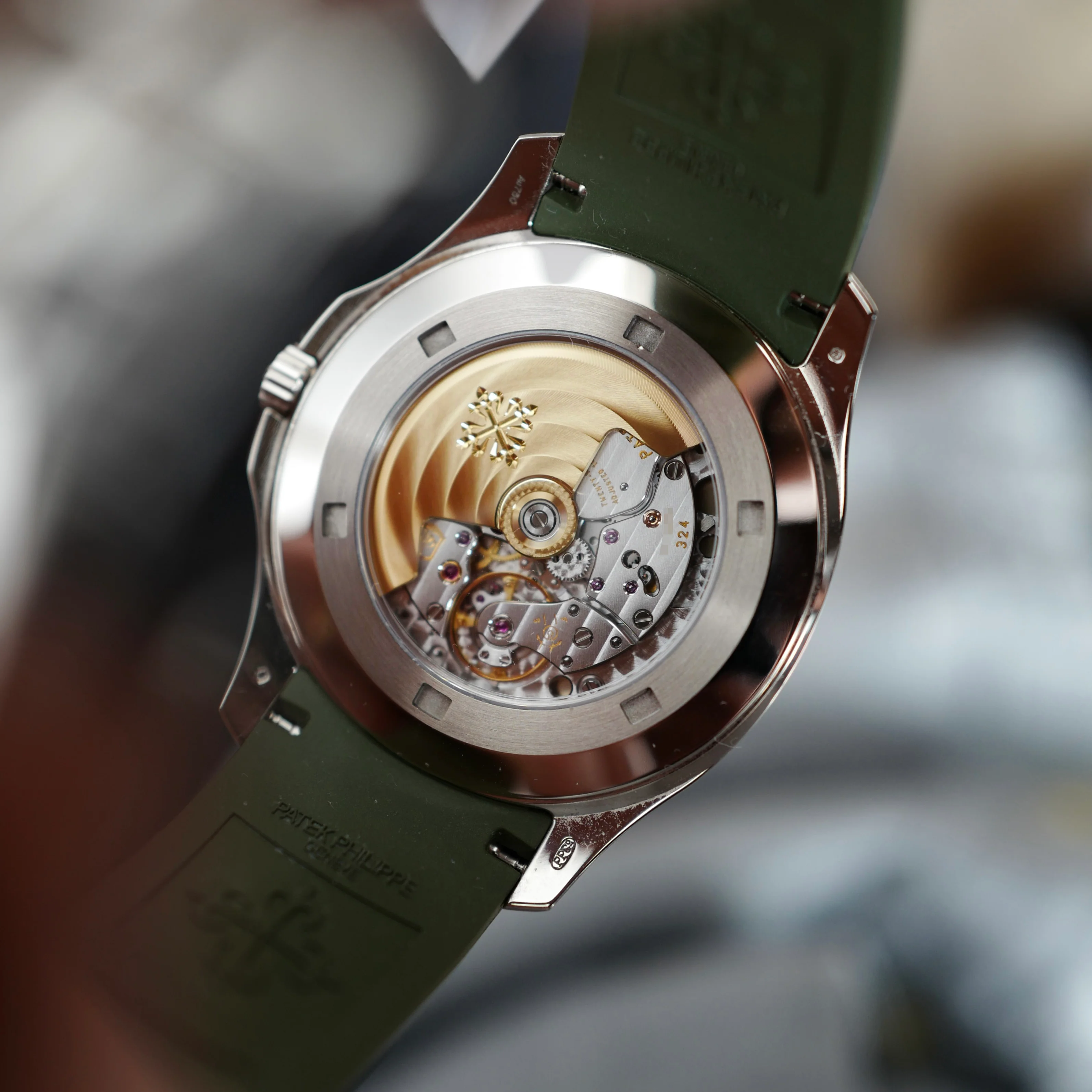 Patek Philippe White Gold Aquanaut Khaki Green Watch Ref. 5168 (NEW ARRIVAL) - Image 3