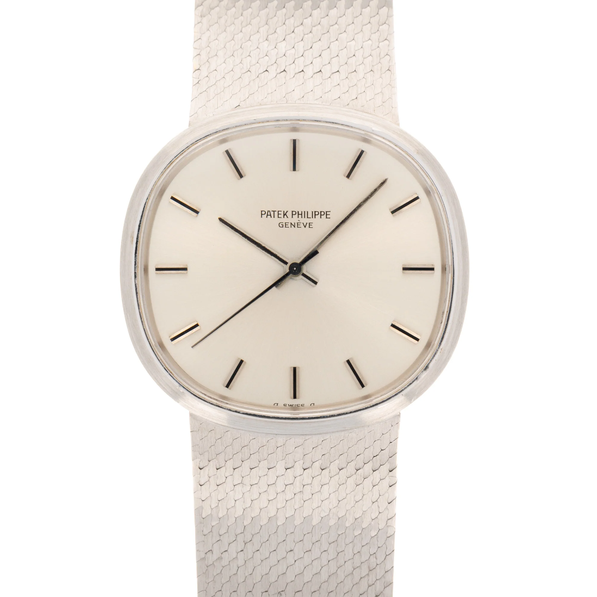 Patek Philippe White Gold Automatic Backwind Golden Circle Watch Ref. 3586
