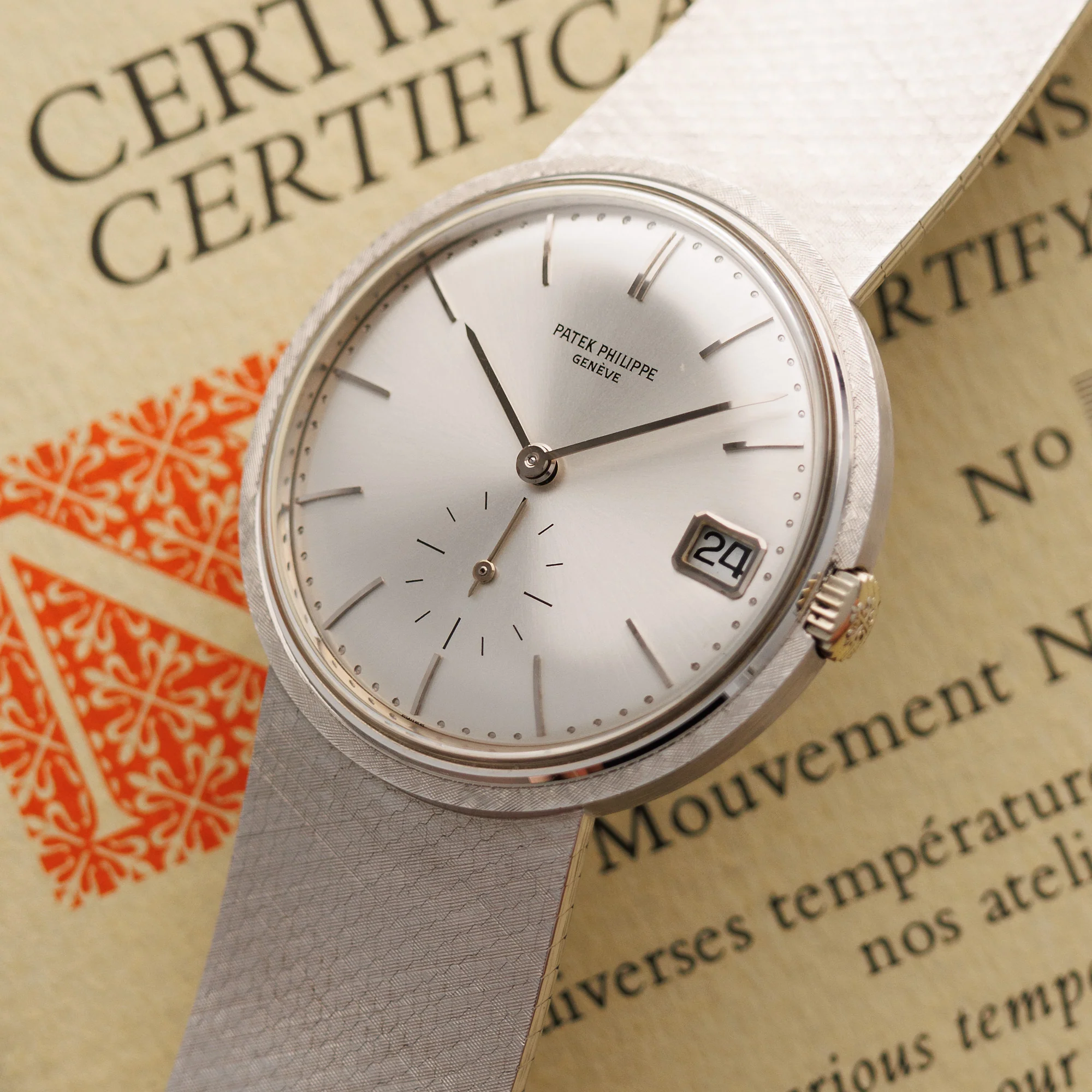 Patek Philippe White Gold Automatic Watch Ref. 3445 - Image 2