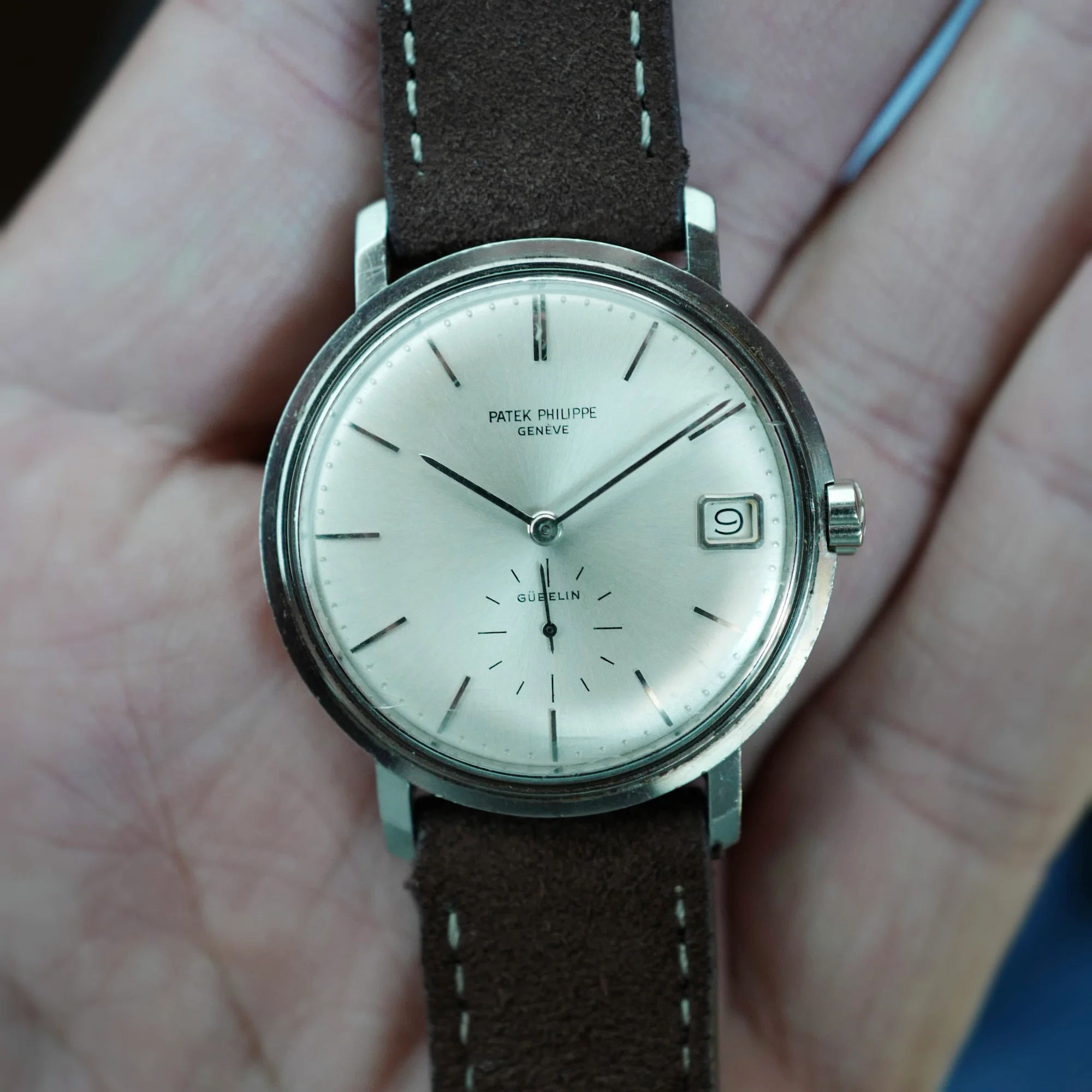 Patek Philippe White Gold Calatrava Ref. 3445 Retailed by Gubelin (New Arrival) - Image 2