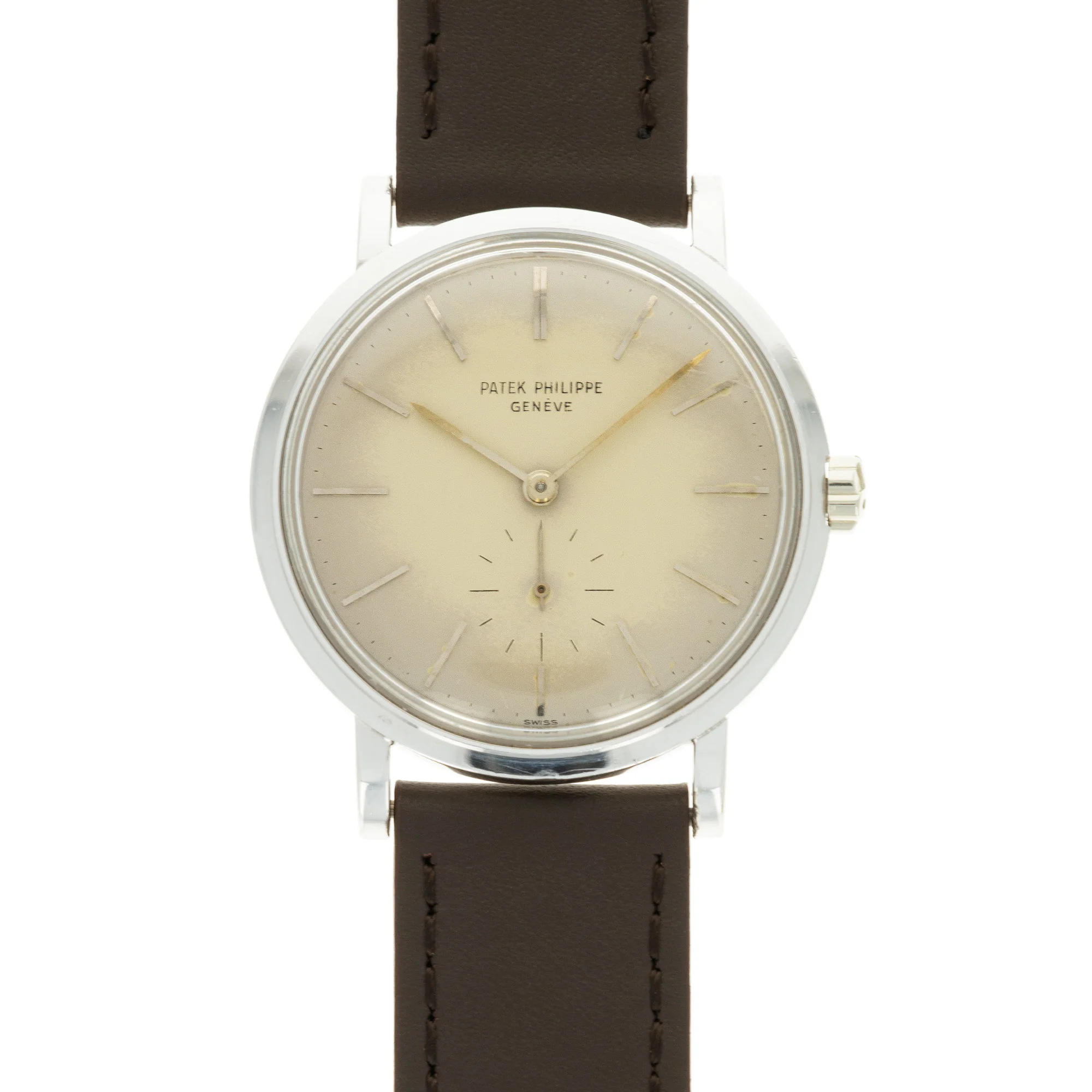Patek Philippe White Gold Calatrava Watch Ref. 3429 with Attractive Aged Dial