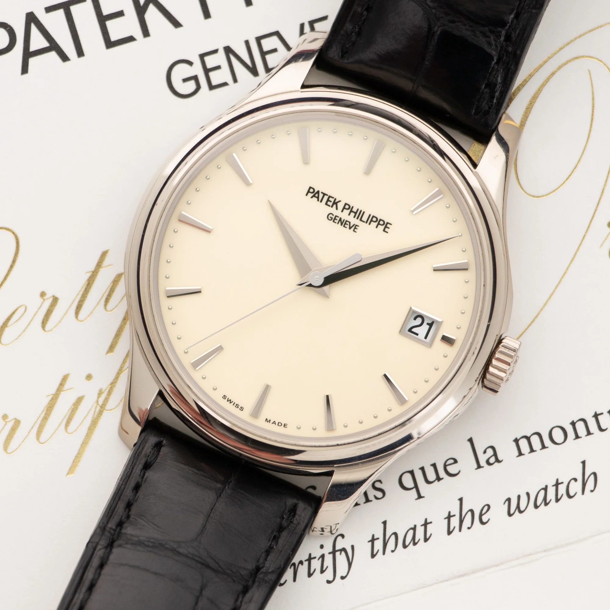 Patek Philippe White Gold Calatrava Watch Ref. 5227 - Image 2