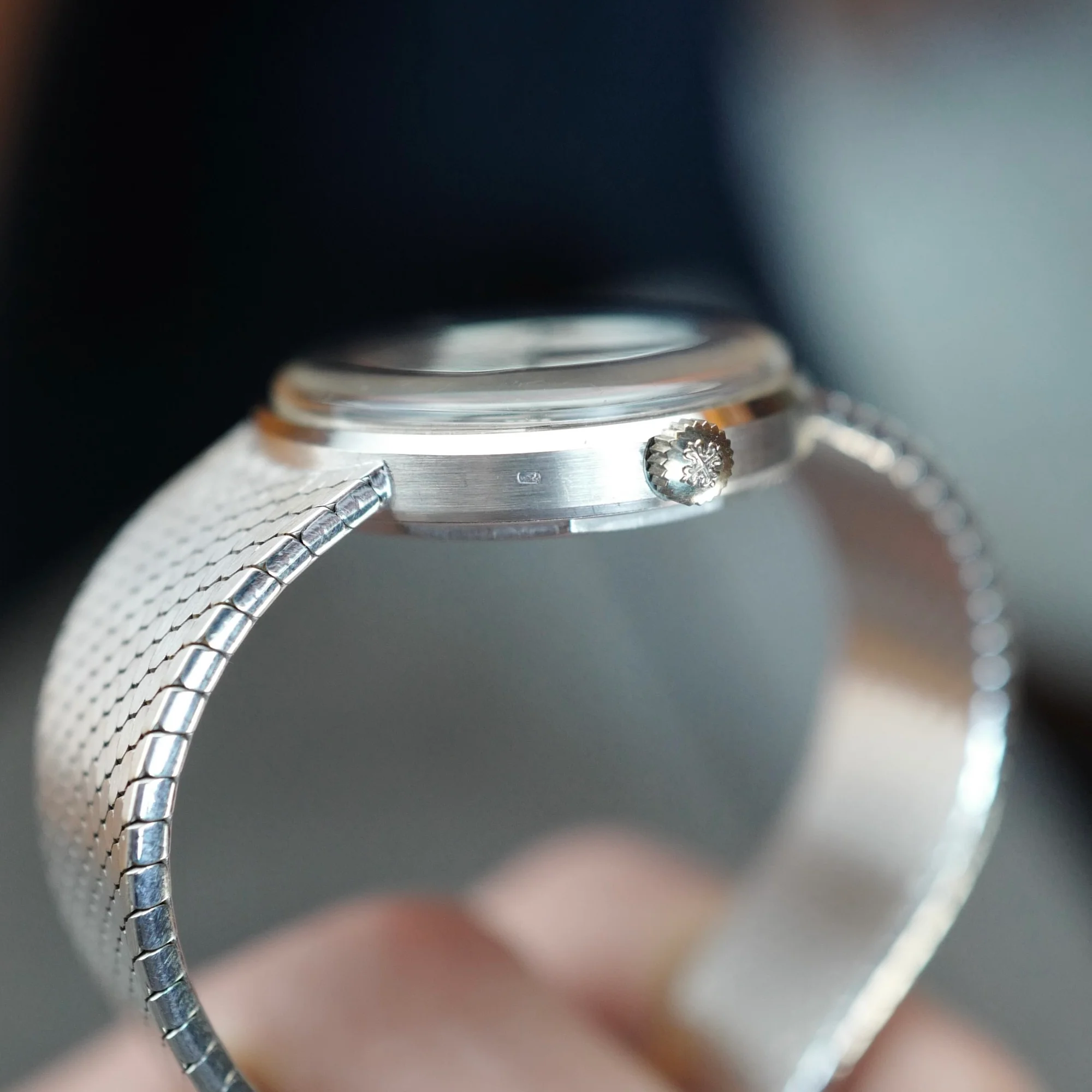 Patek Philippe White Gold Calatrava Watch with Unusual Grey Dial Watch Ref. 3514 - Image 6