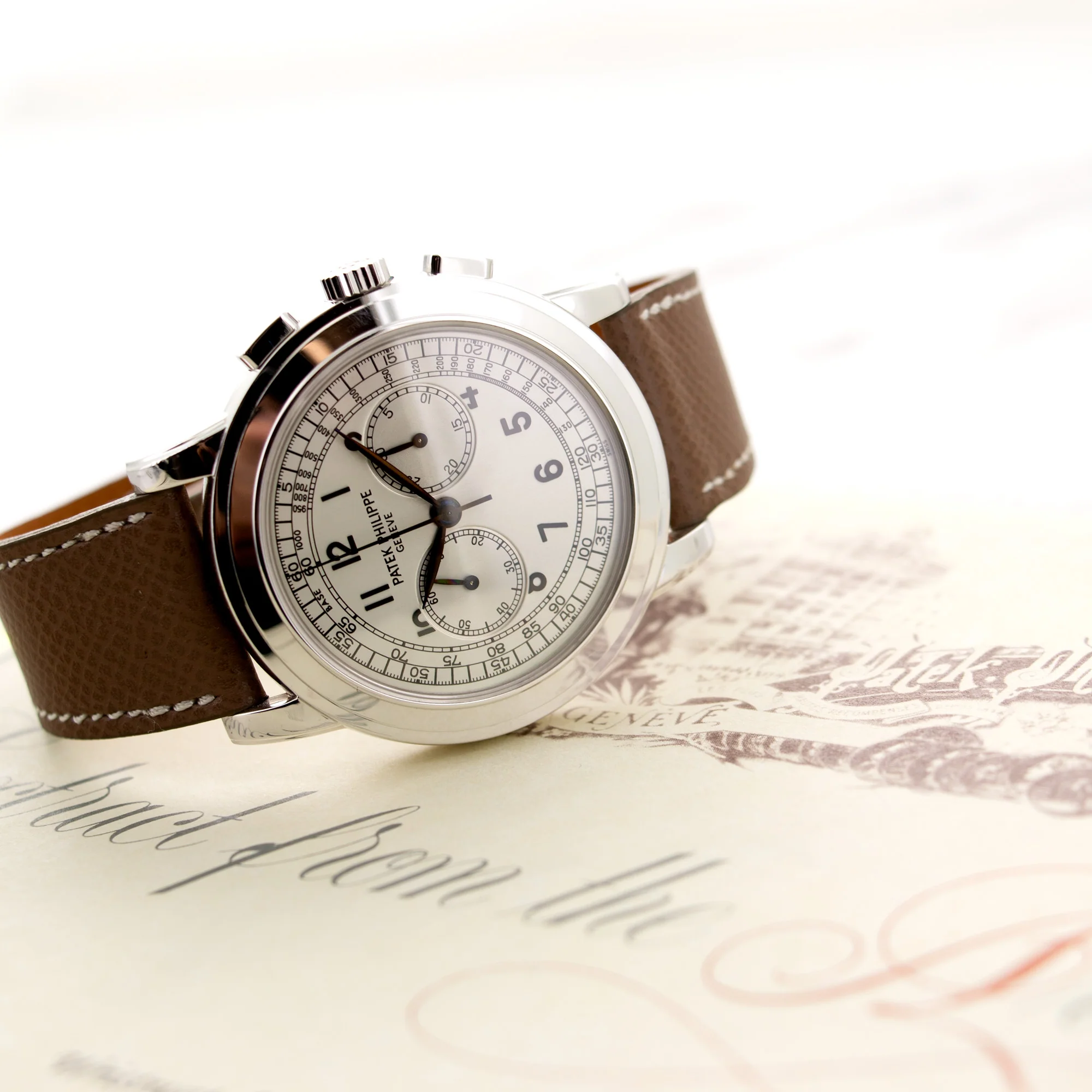 Patek Philippe White Gold Chronograph Watch Ref. 5070 - Image 6