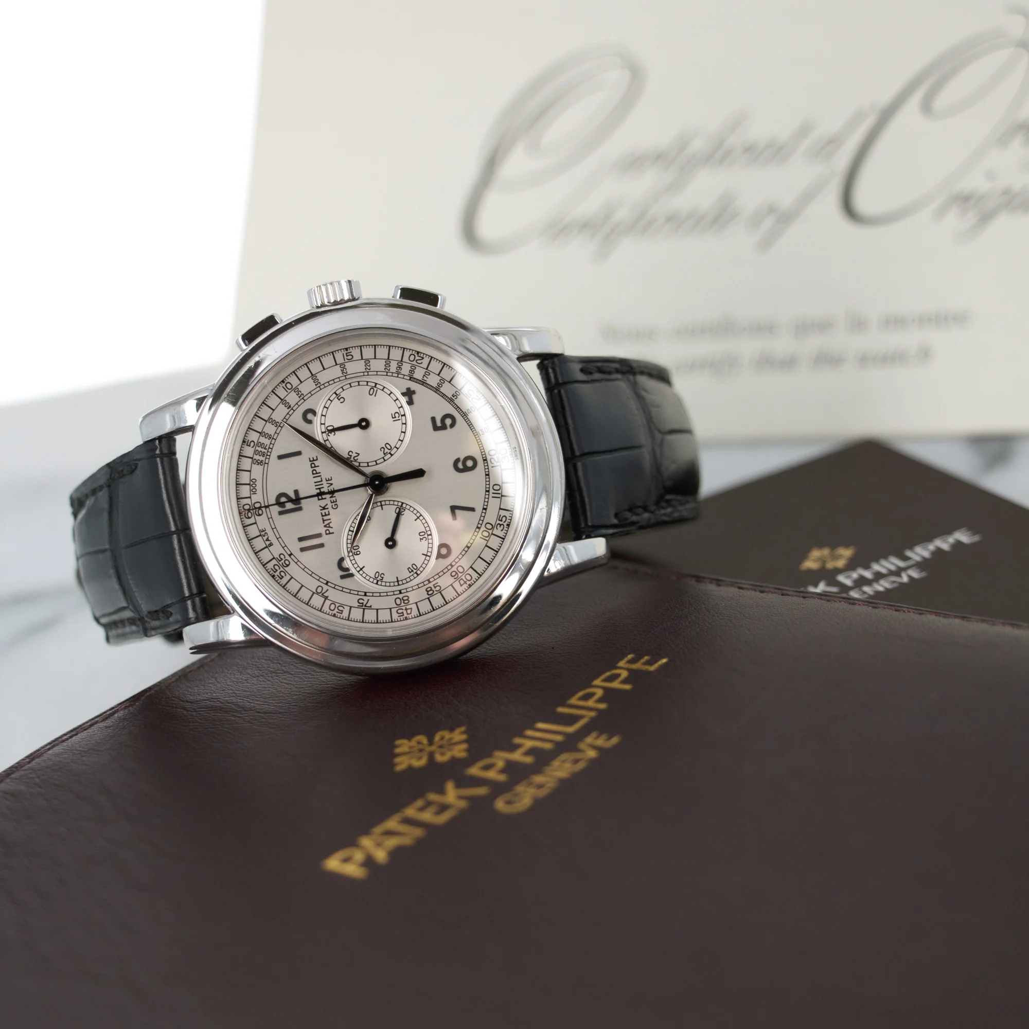 Patek Philippe White Gold Chronograph Watch Ref. 5070 - Image 6