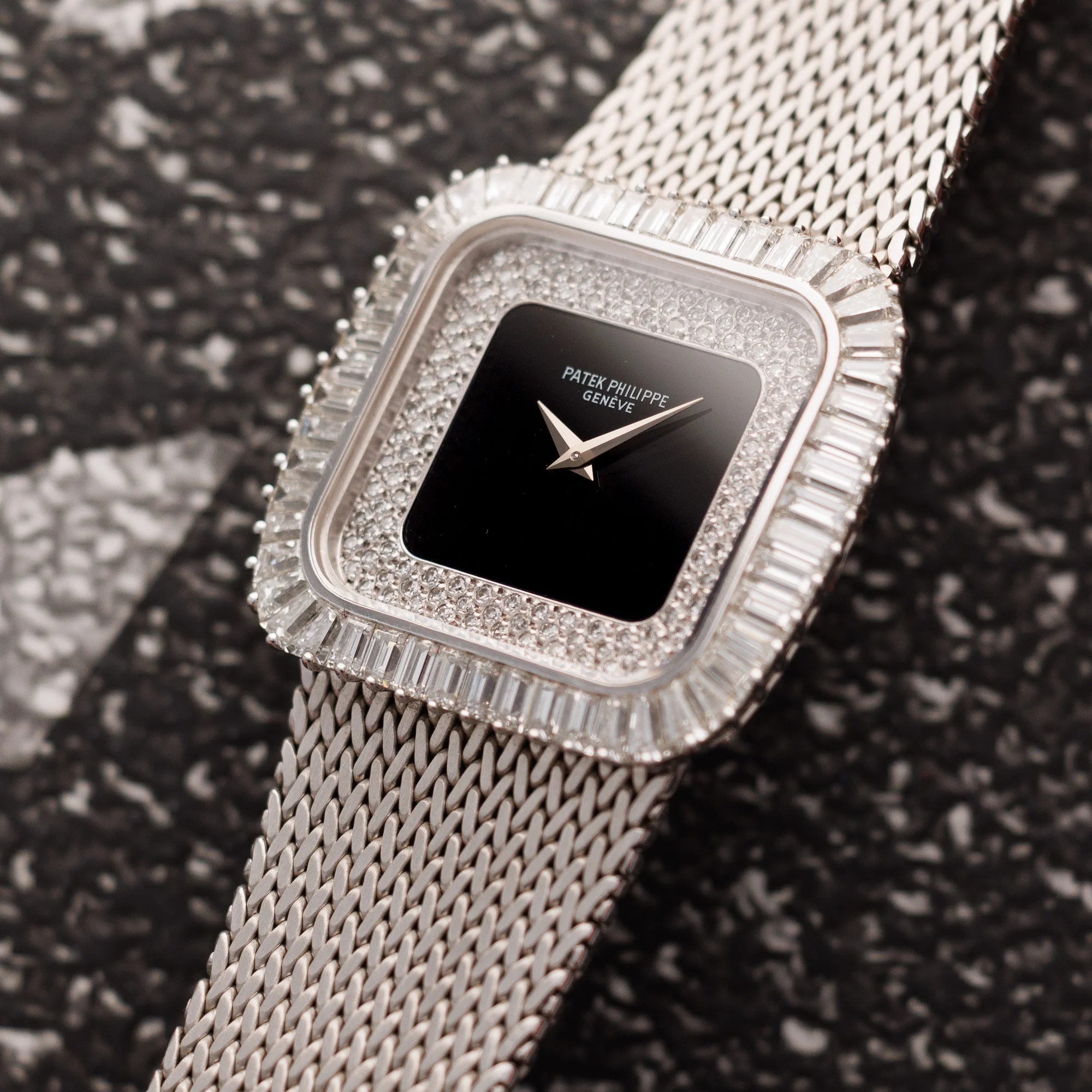 Patek Philippe White Gold Diamond & Onyx Watch Ref. 3625 - Image 2