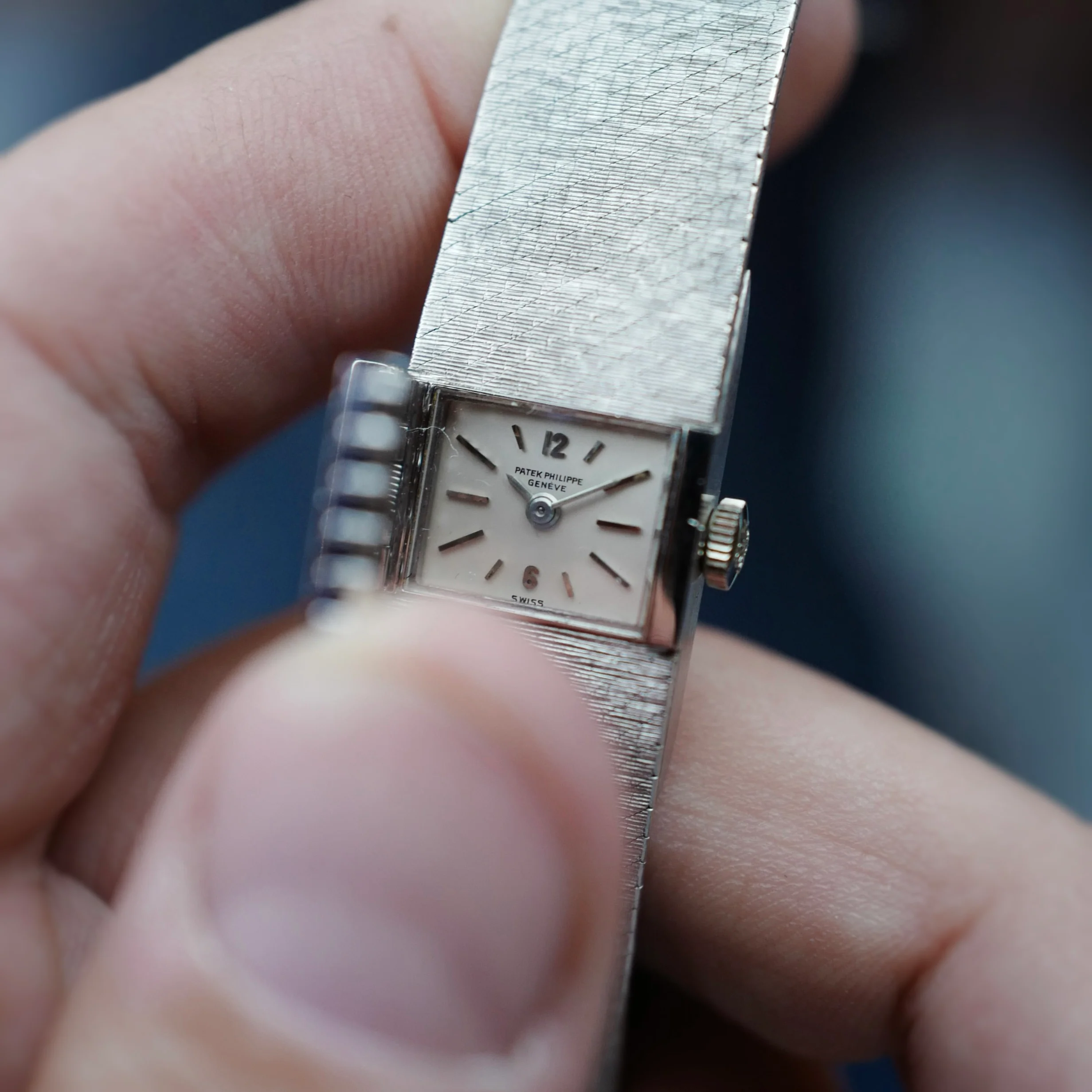 Patek Philippe White Gold Diamond & Sapphire Cover Watch (New Arrival) - Image 2