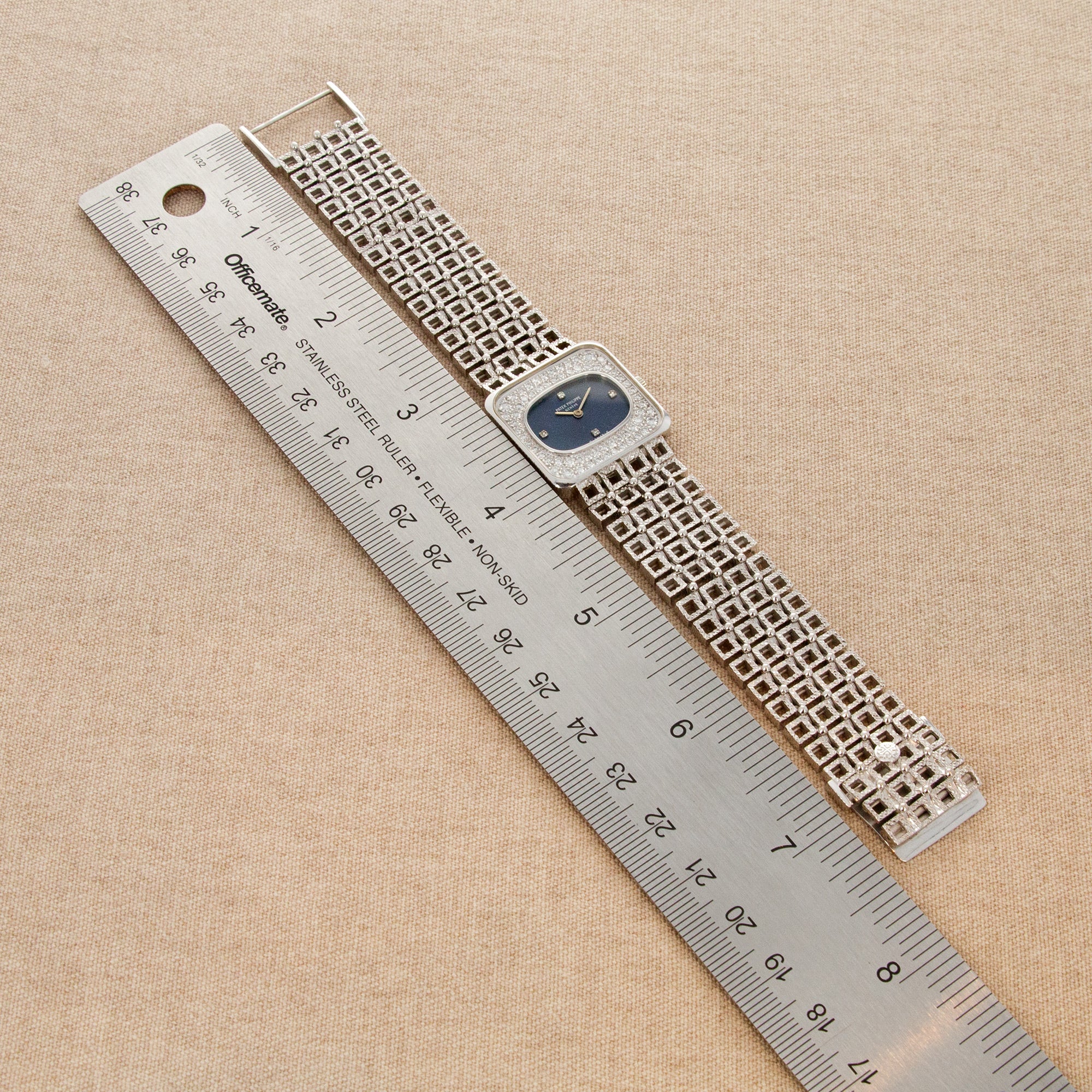 Patek Philippe White Gold Diamond Watch Ref. 4183 - Image 3