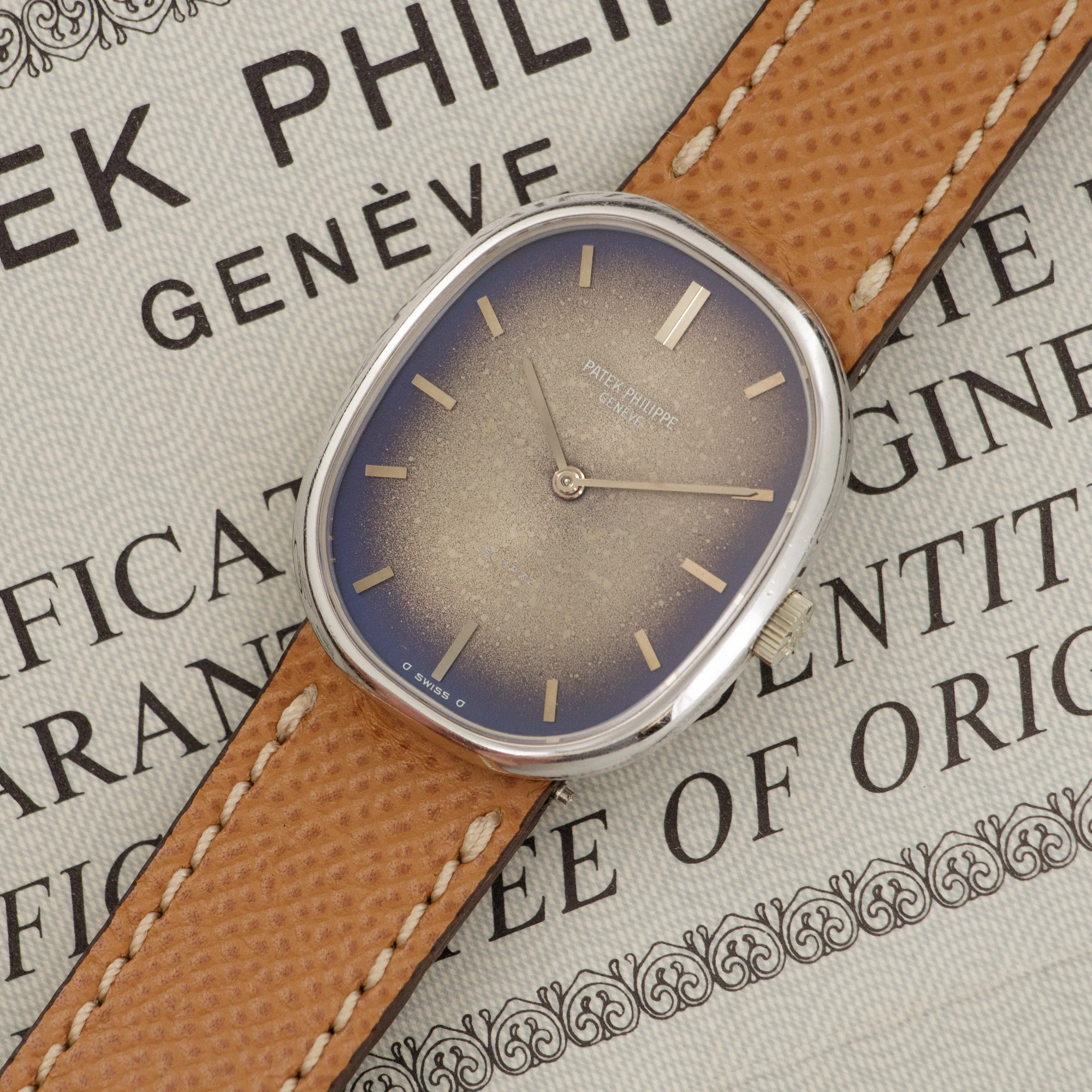 Patek Philippe White Gold Ellipse Watch Ref. 3648, Retailed by Somazzi - Image 2