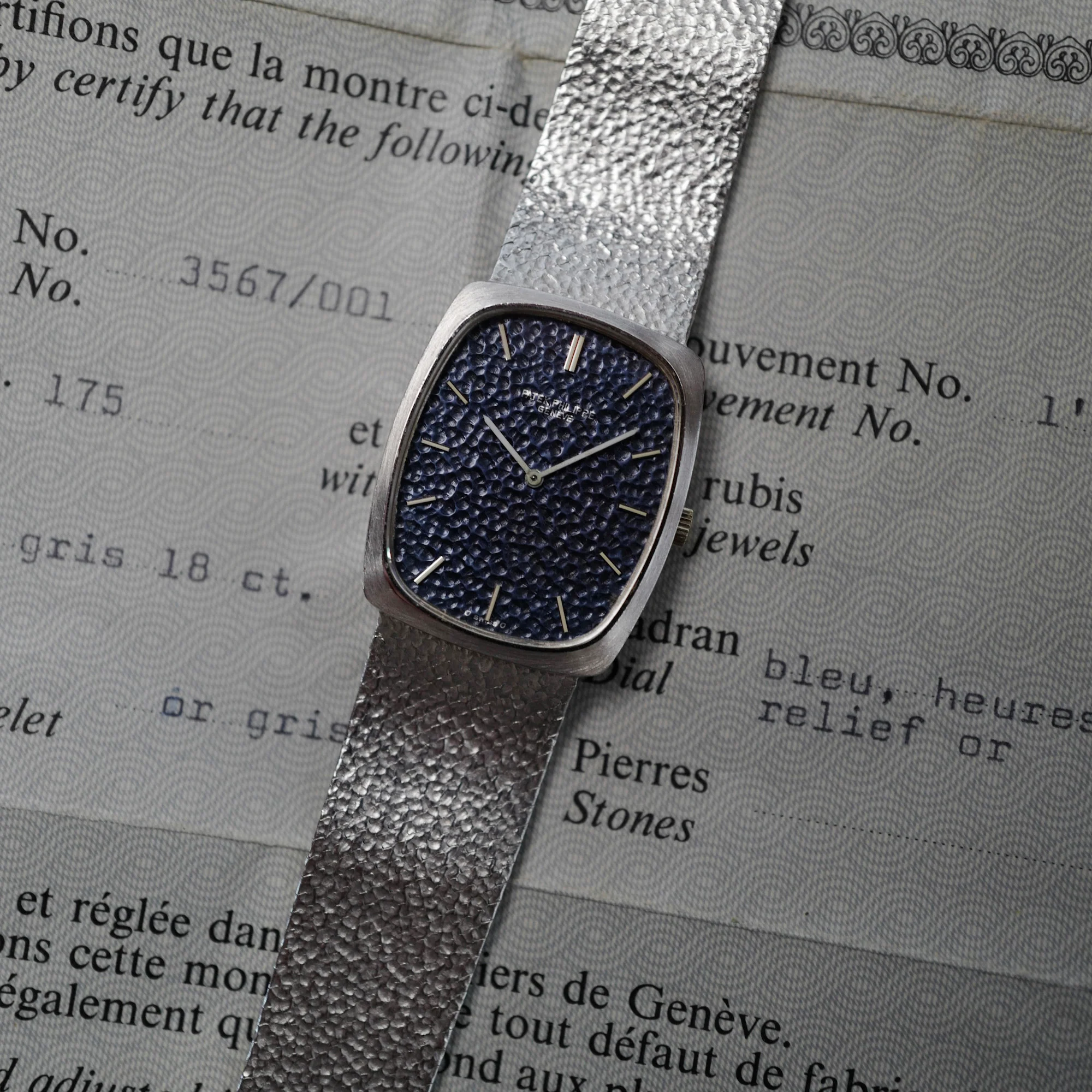 Patek Philippe White Gold Gondolo Ref. 3567 with Original Papers - Image 4