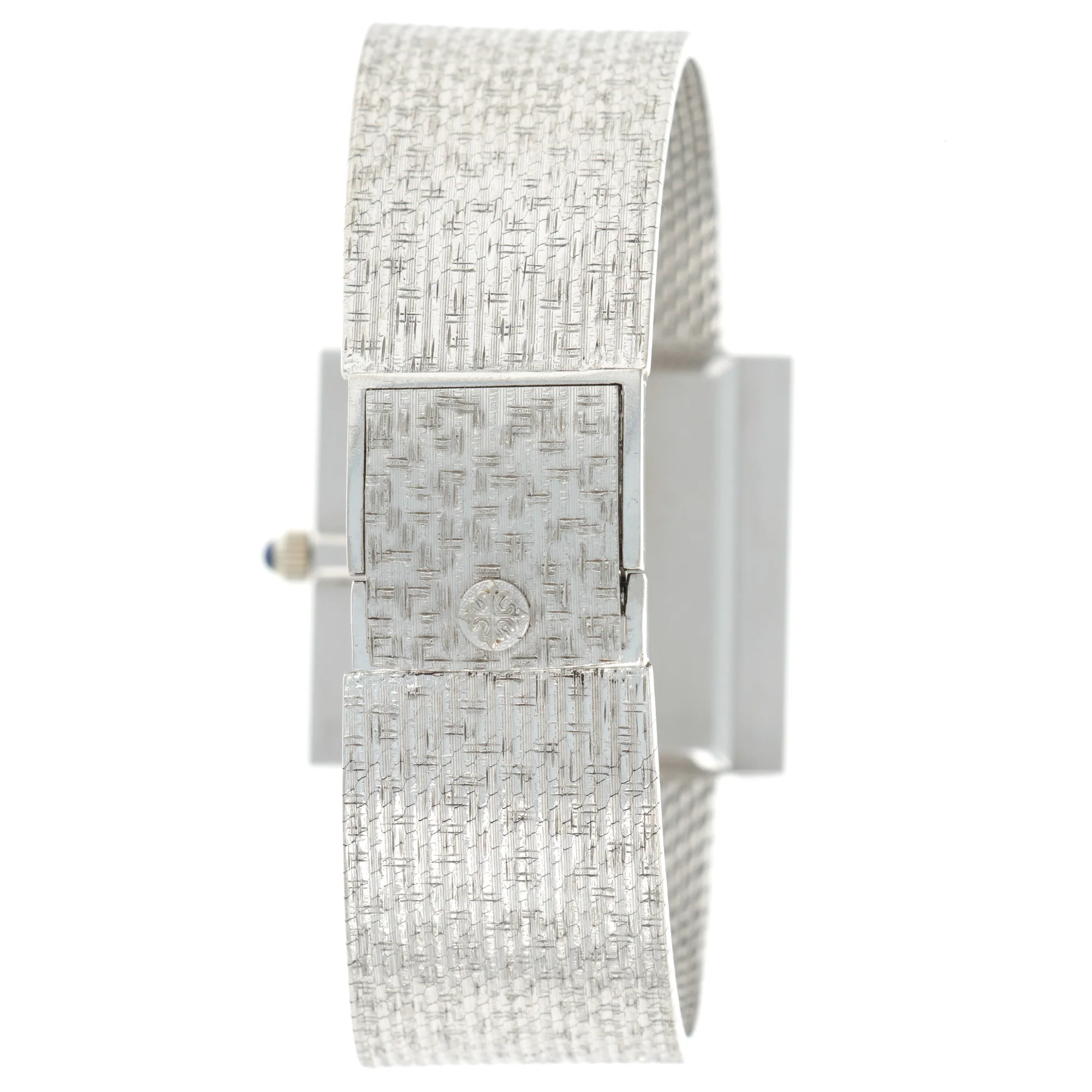 Patek Philippe White Gold Lapis Square Watch Ref. 3578 - Image 5