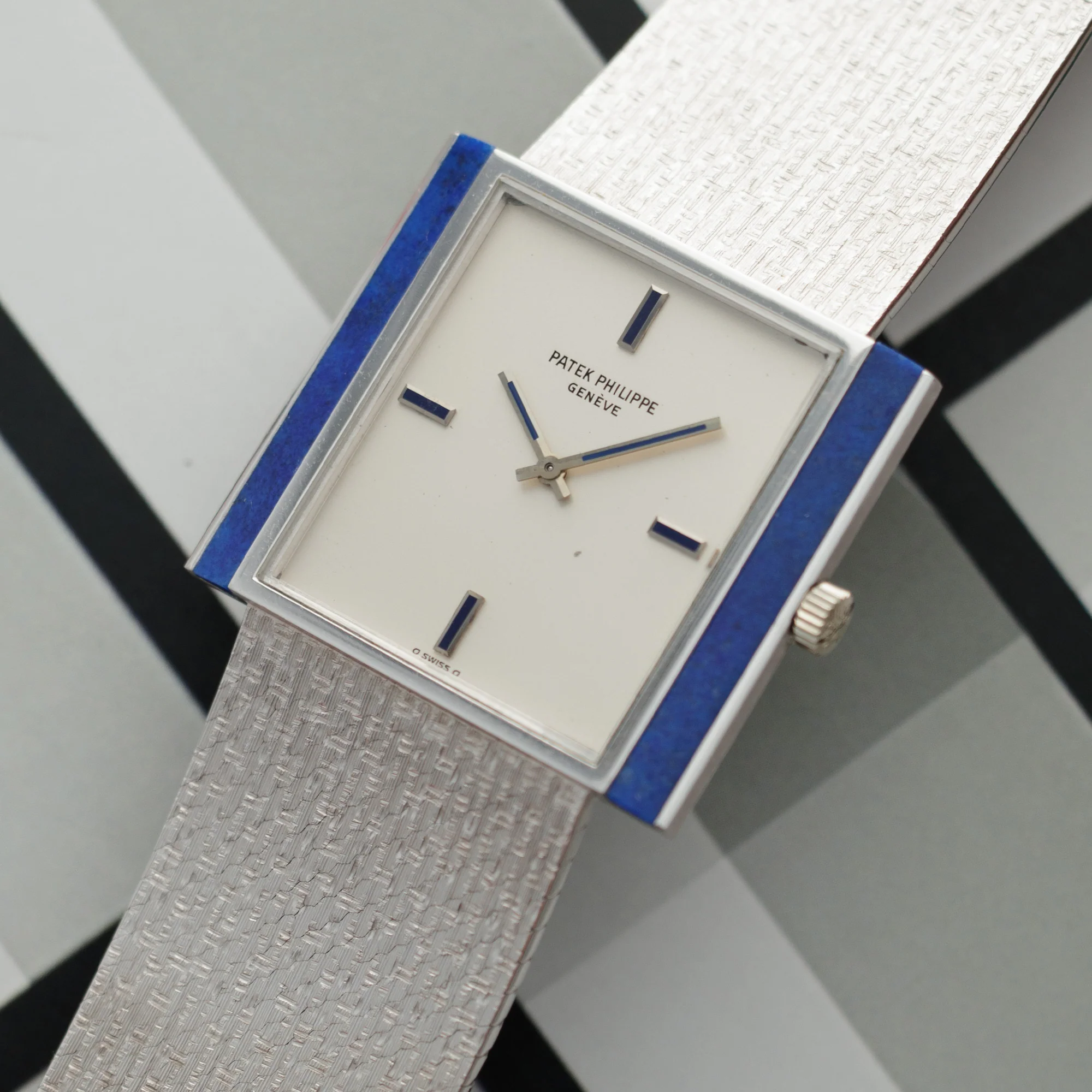 Patek Philippe White Gold Lapis Watch Ref. 3578 - Image 2