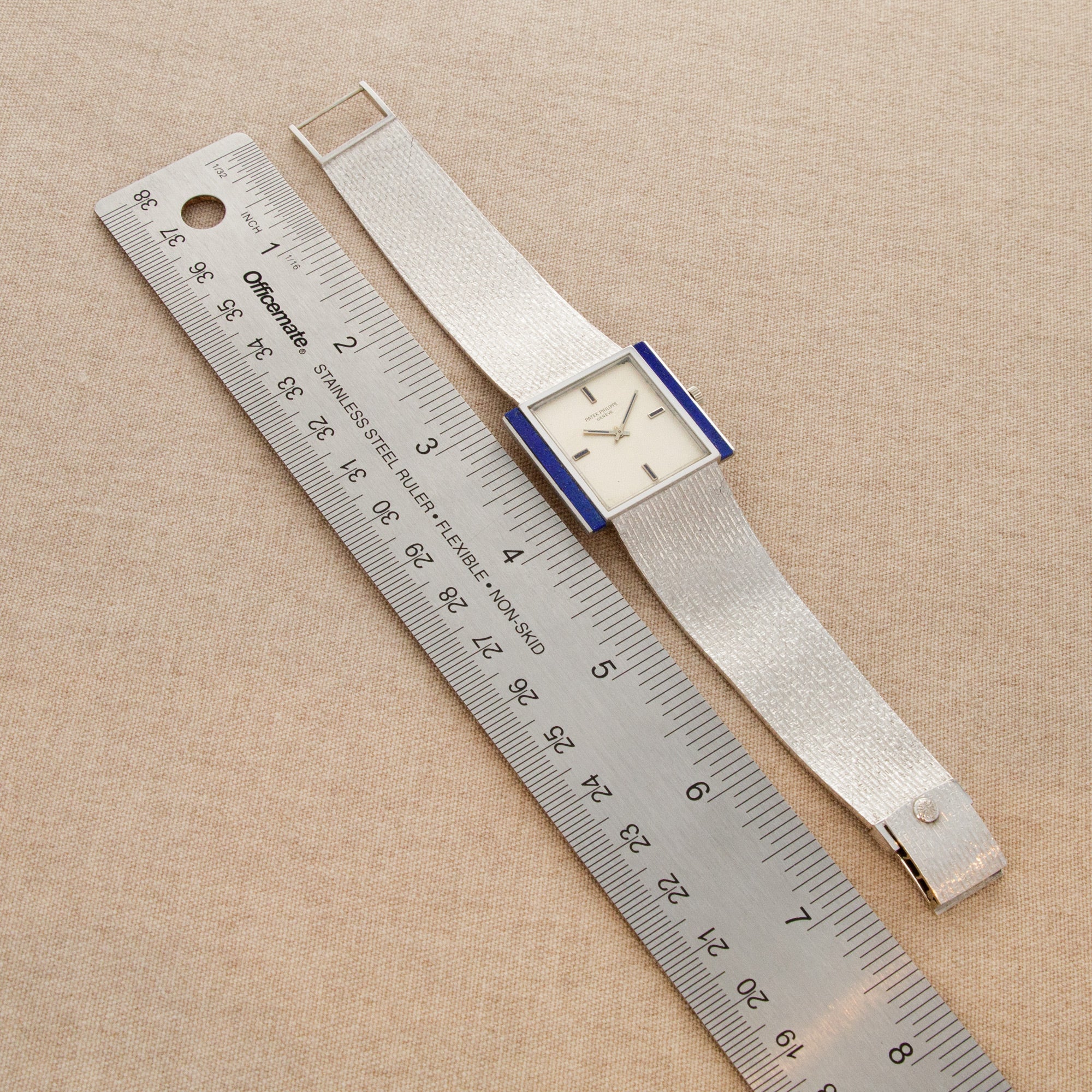Patek Philippe White Gold Lapis Watch Ref. 3578 - Image 3