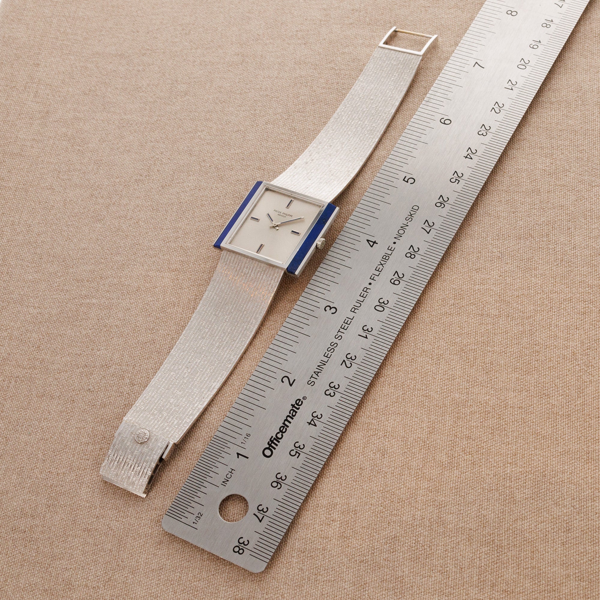 Patek Philippe White Gold Lapis Watch Ref. 3578 - Image 5