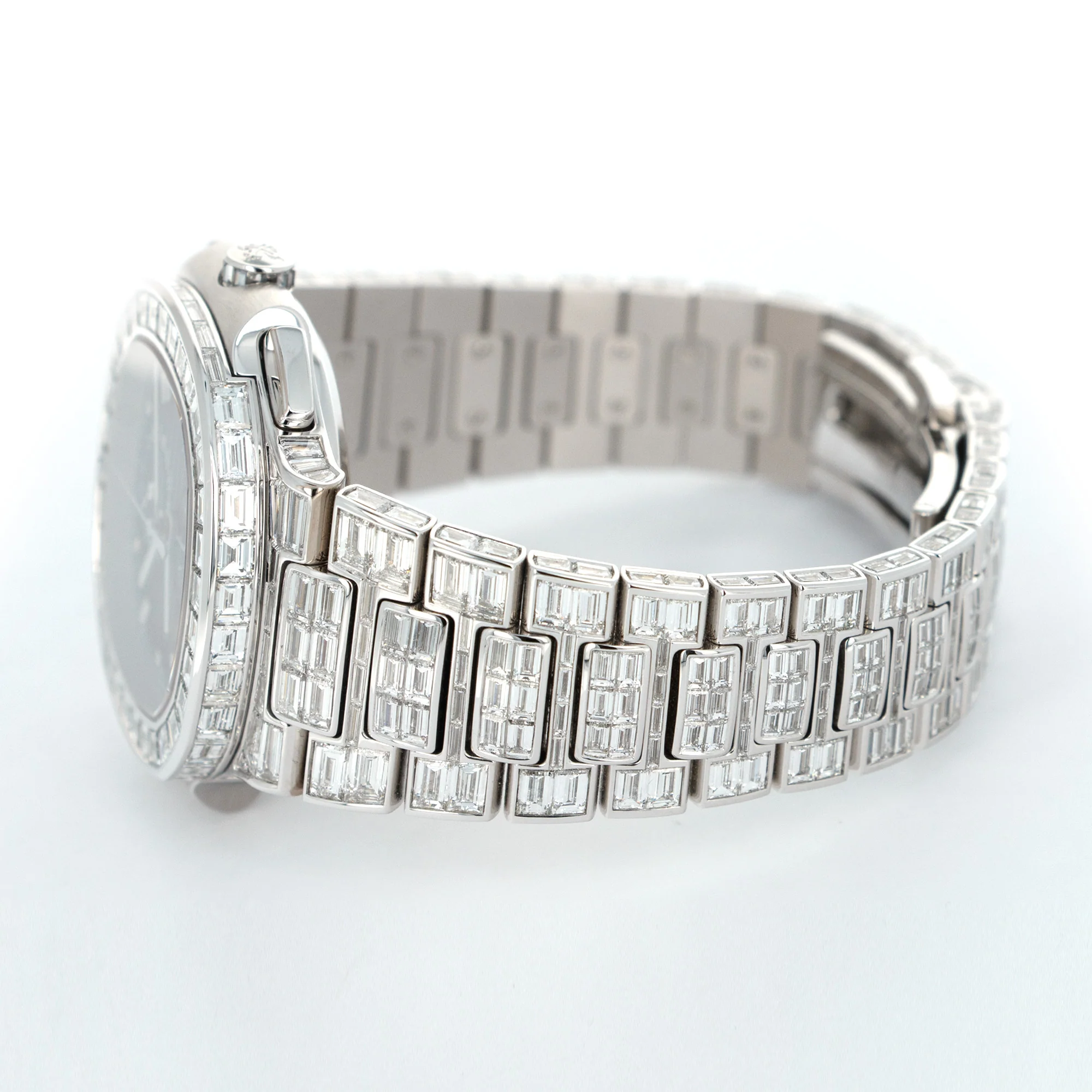 Patek Philippe White Gold Nautilus Baguette Diamond Watch Ref. 5990, Special Edition - Image 6