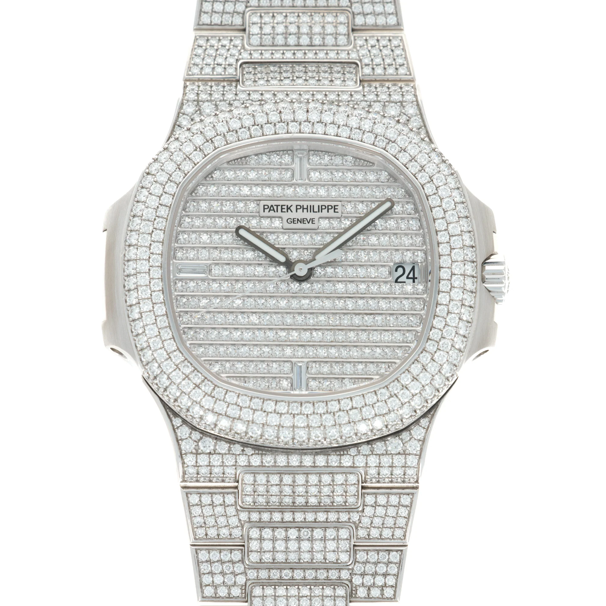 Patek Philippe White Gold Nautilus Diamond Watch Ref. 5719