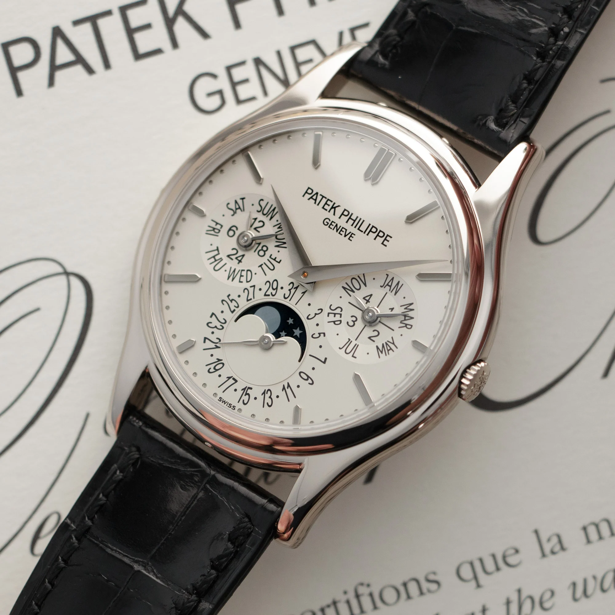 Patek Philippe White Gold Perpetual Calendar Automatic Watch Ref. 5140 - Image 2