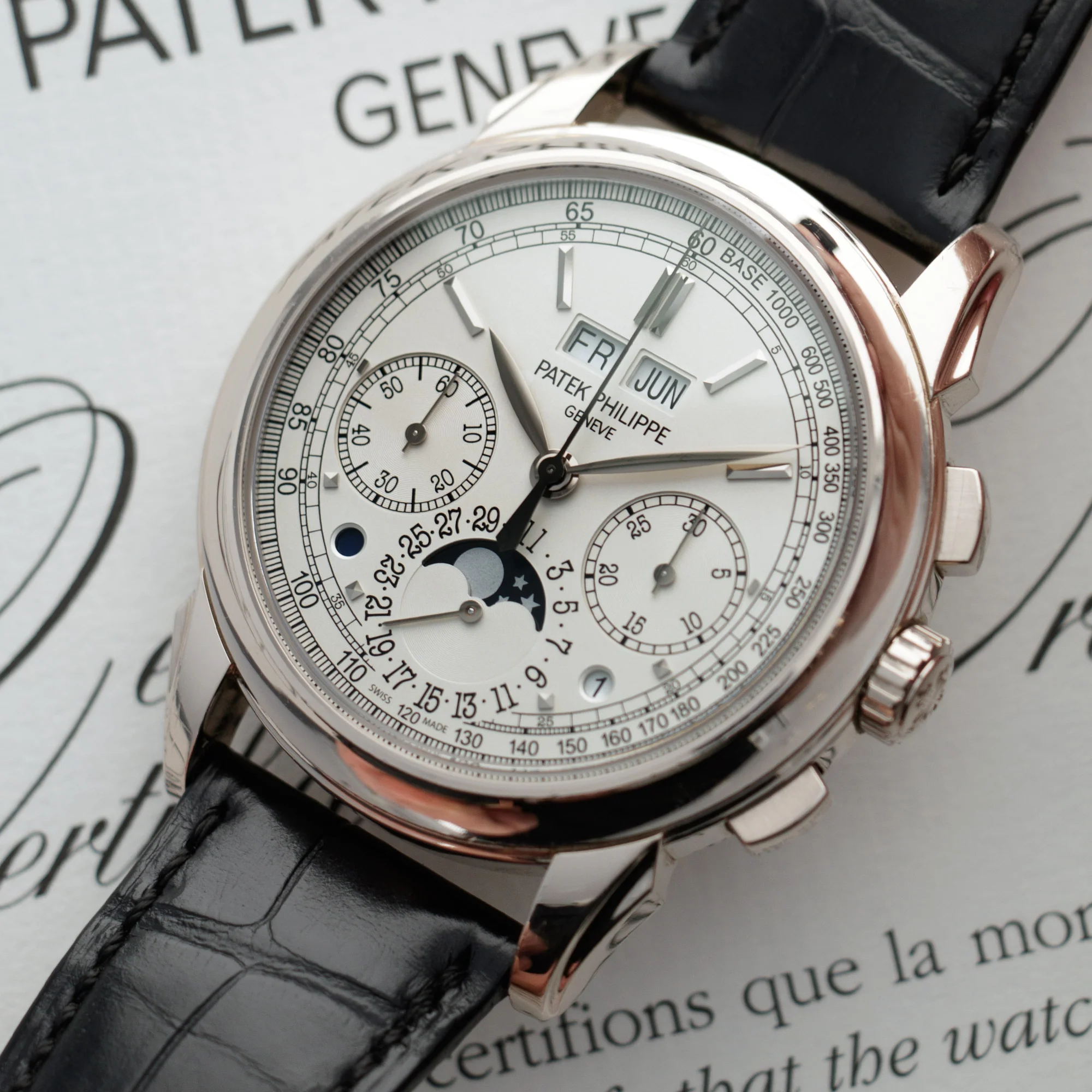 Patek Philippe White Gold Perpetual Calendar Chronograph Ref. 5270G-018 - Image 2